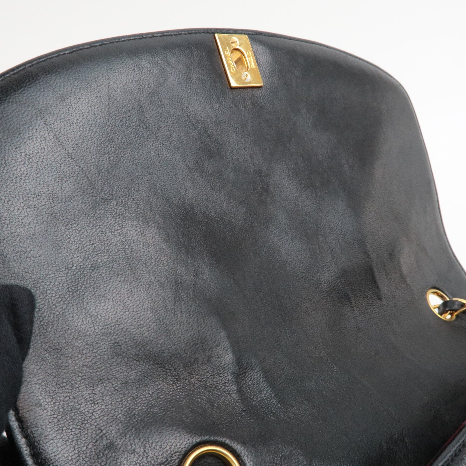 CHANEL Diana Matelasse 25 Chain Shoulder Bag Lambskin Black Gold HDW 2382830