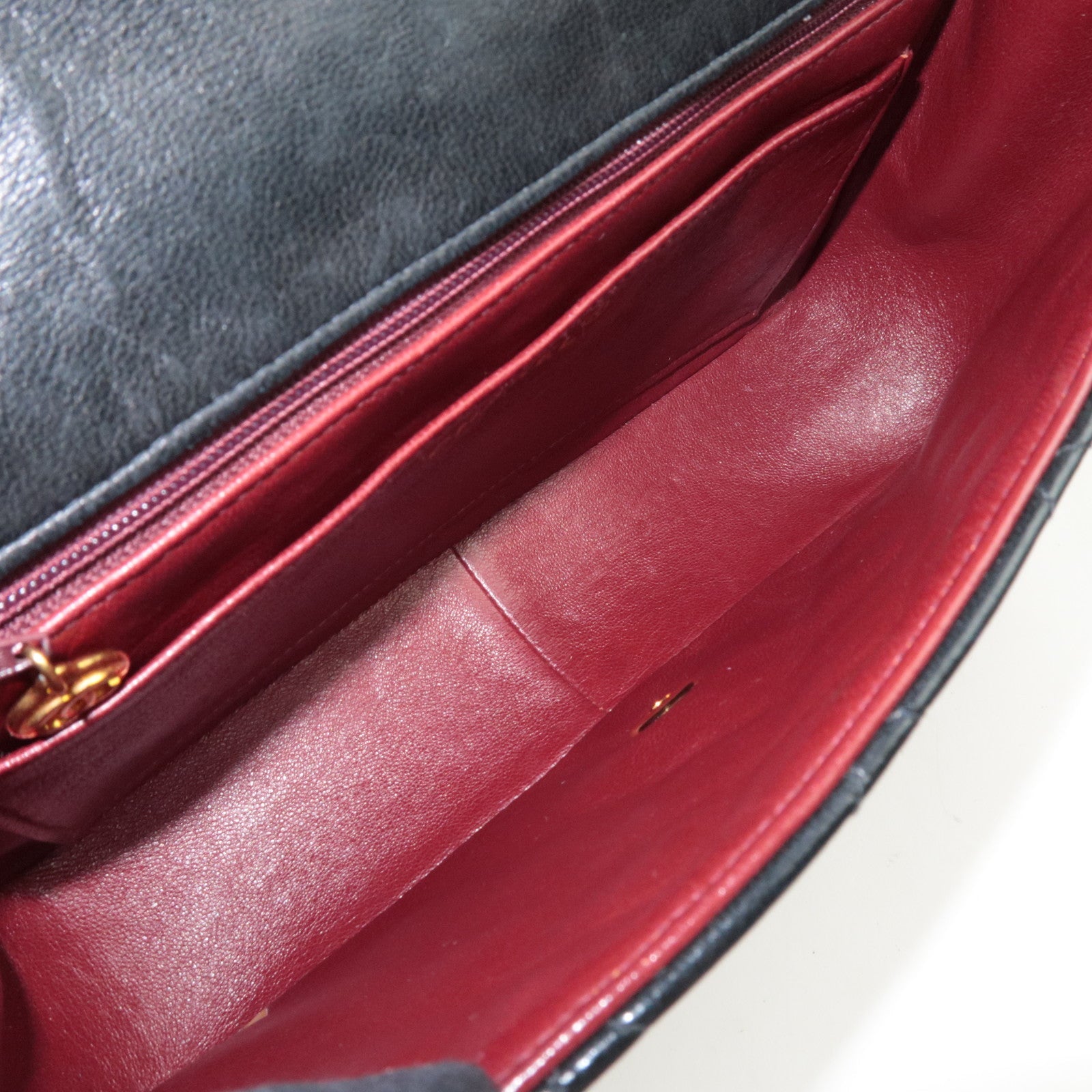 CHANEL Diana Matelasse 25 Chain Shoulder Bag Lambskin Black Gold HDW 2382830