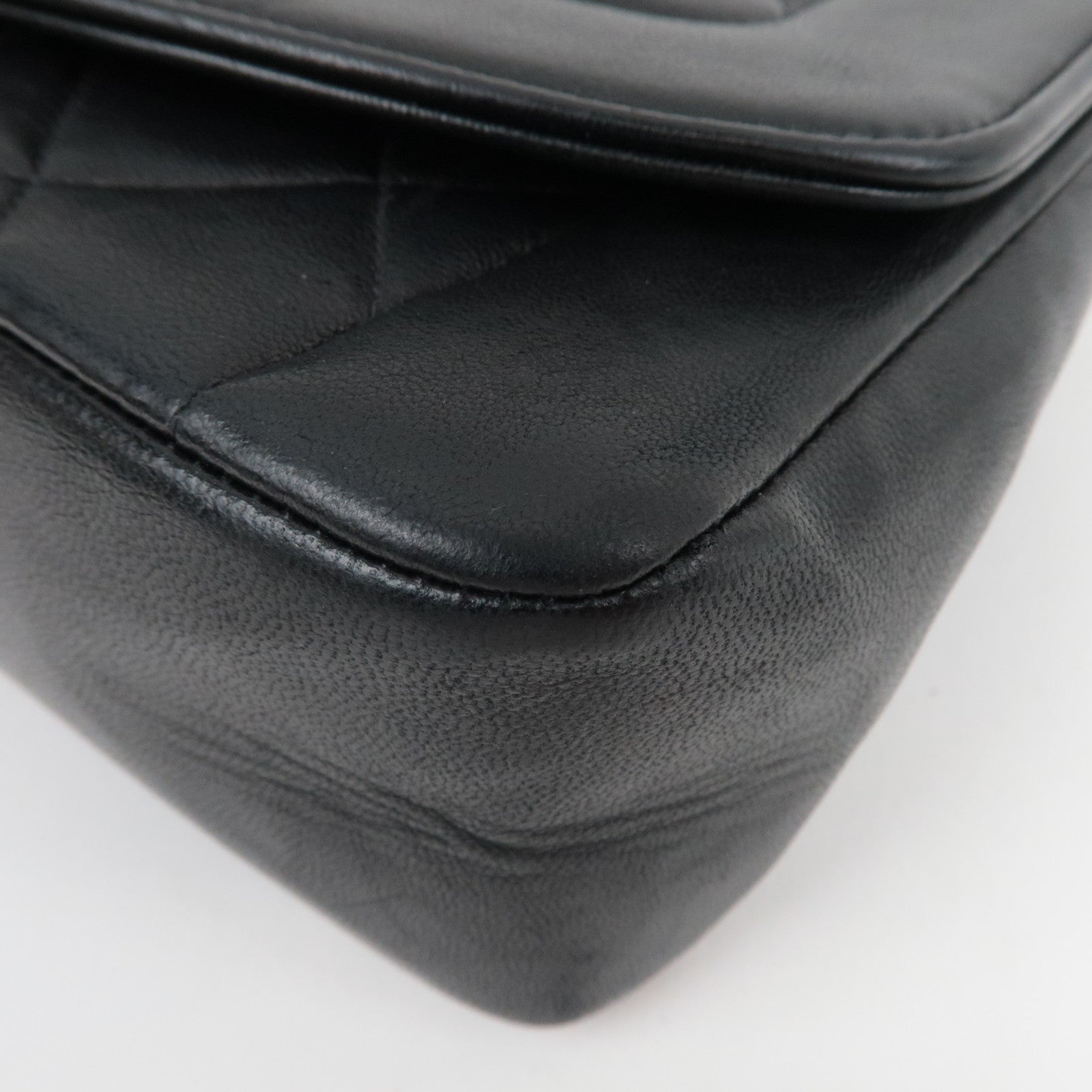 CHANEL Diana Matelasse 25 Chain Shoulder Bag Lambskin Black Gold HDW 2382830