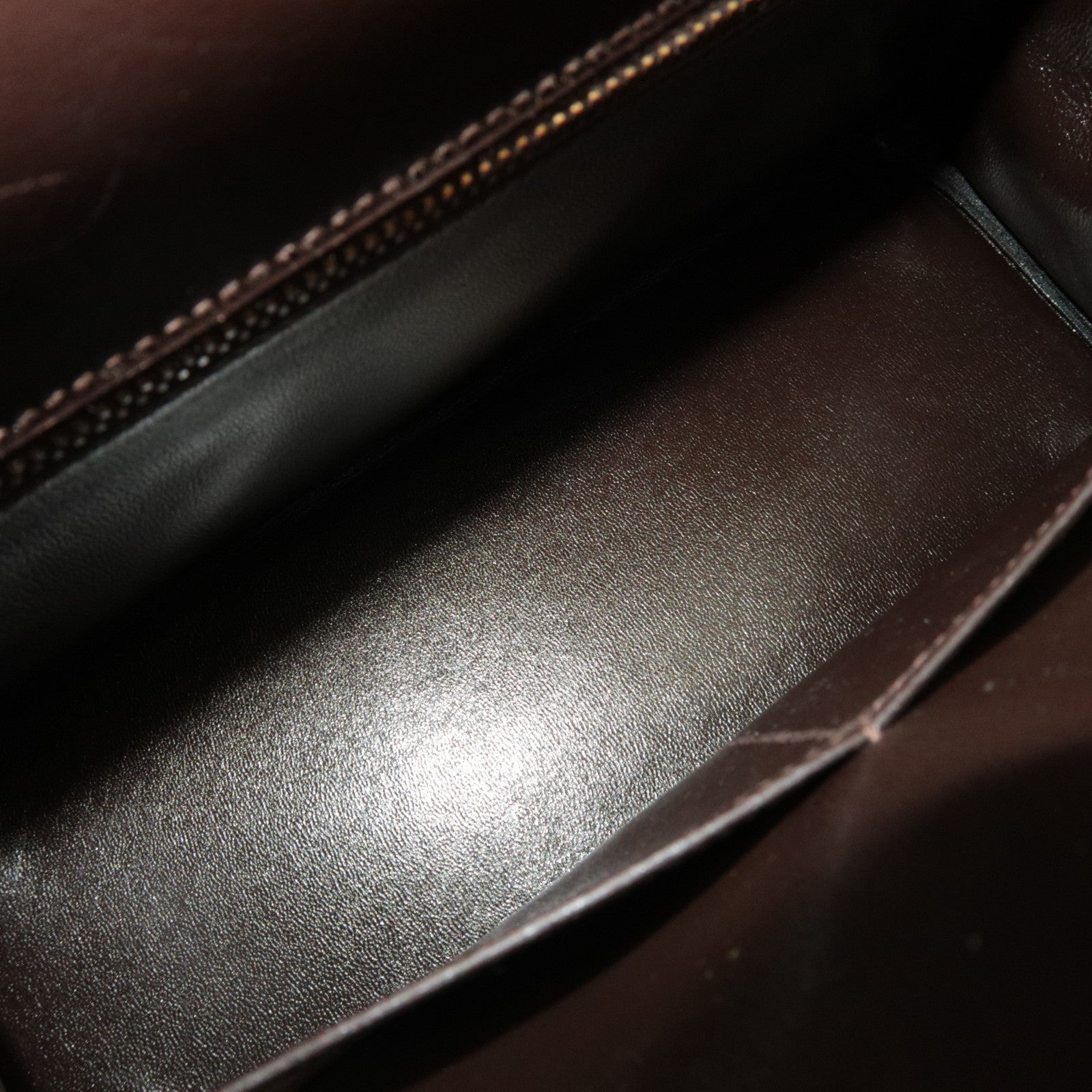 HERMES Kelly 28 Handbag 〇M Stamp (1983) Box Calf Brown Gold HDW *Dust bag, Strap, Key Lock, Clochette