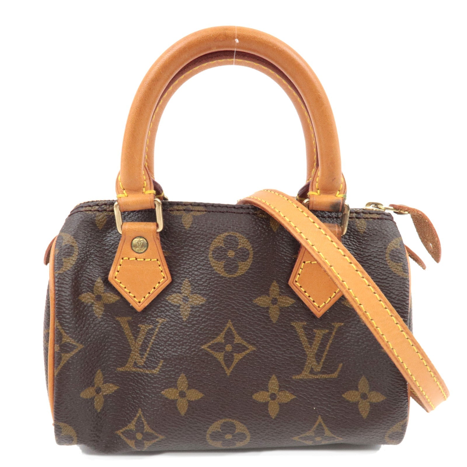 Louis Vuitton Monogram Mini Speedy 2Way Handbag 41534 TH0955 *Strap80635