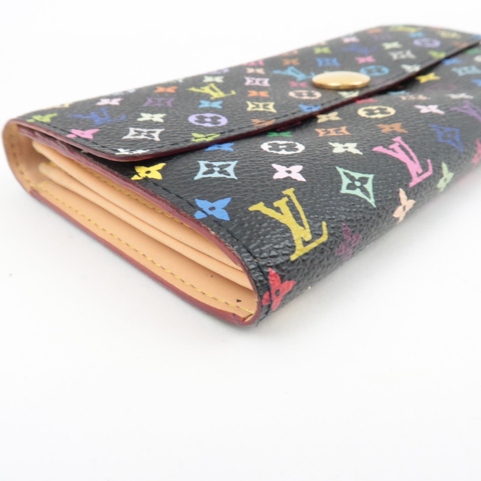 Louis Vuitton Monogram Multicolor Portefeuille Sarah Long Wallet Noir M93533 TH4017