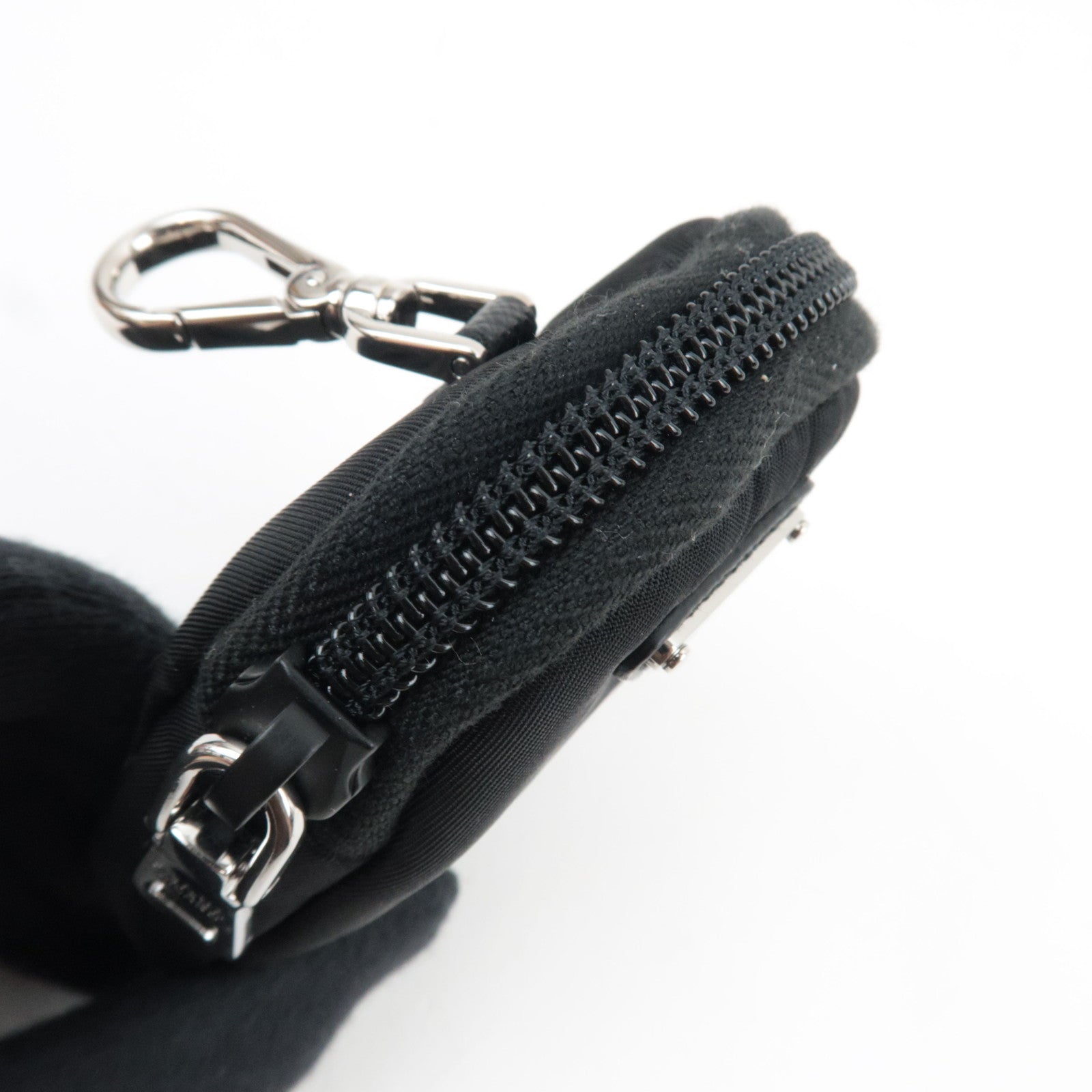 PRADA Detachable MIni Pouch Bag Charm Nylon Black