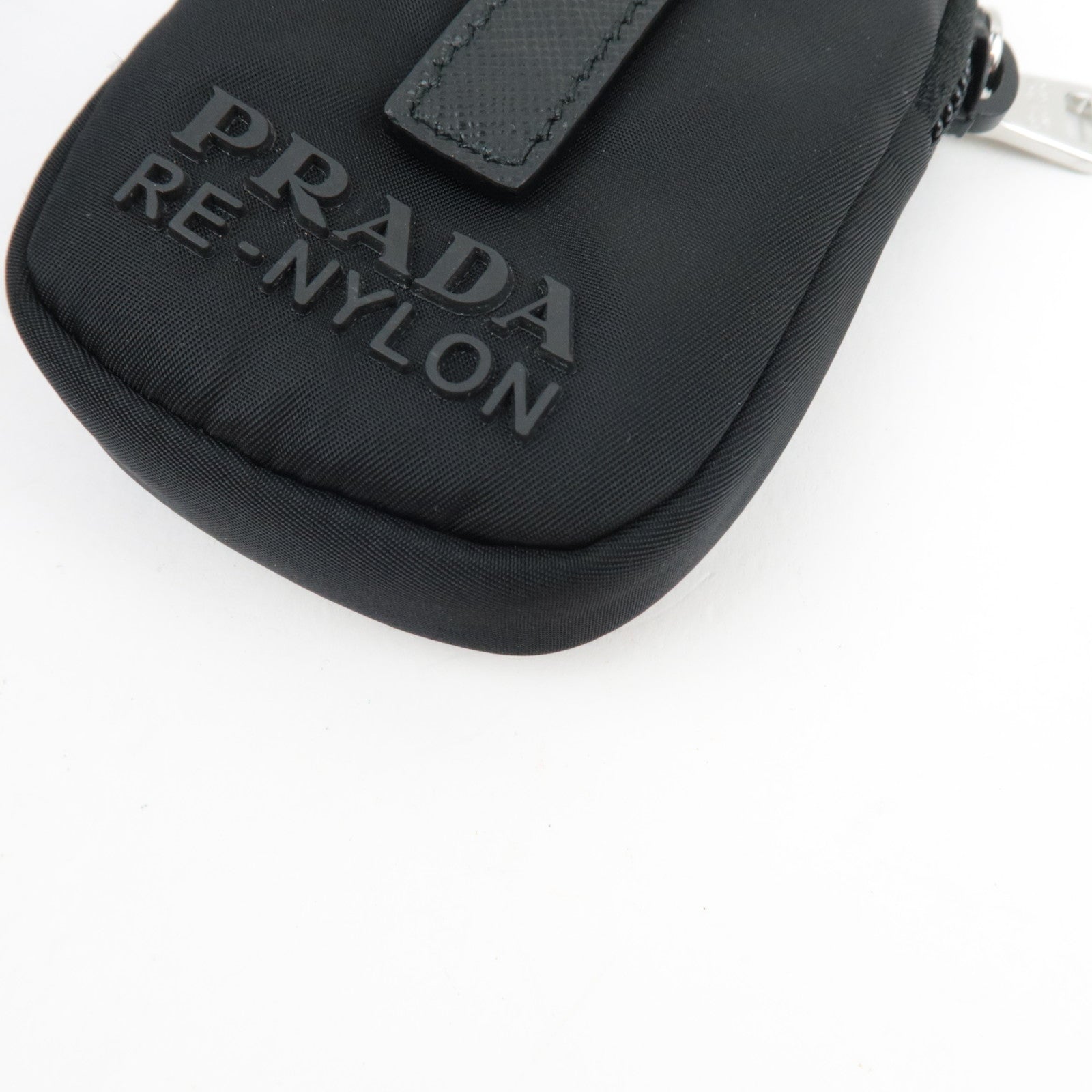PRADA Detachable MIni Pouch Bag Charm Nylon Black