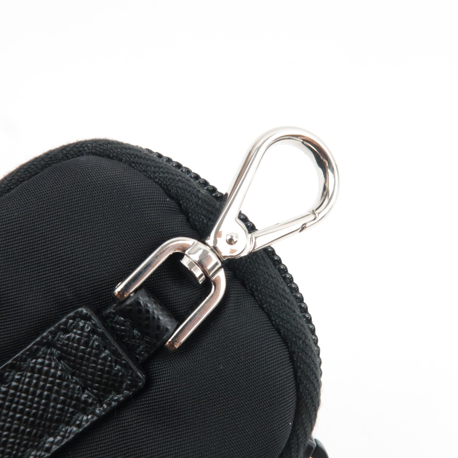 PRADA Detachable MIni Pouch Bag Charm Nylon Black