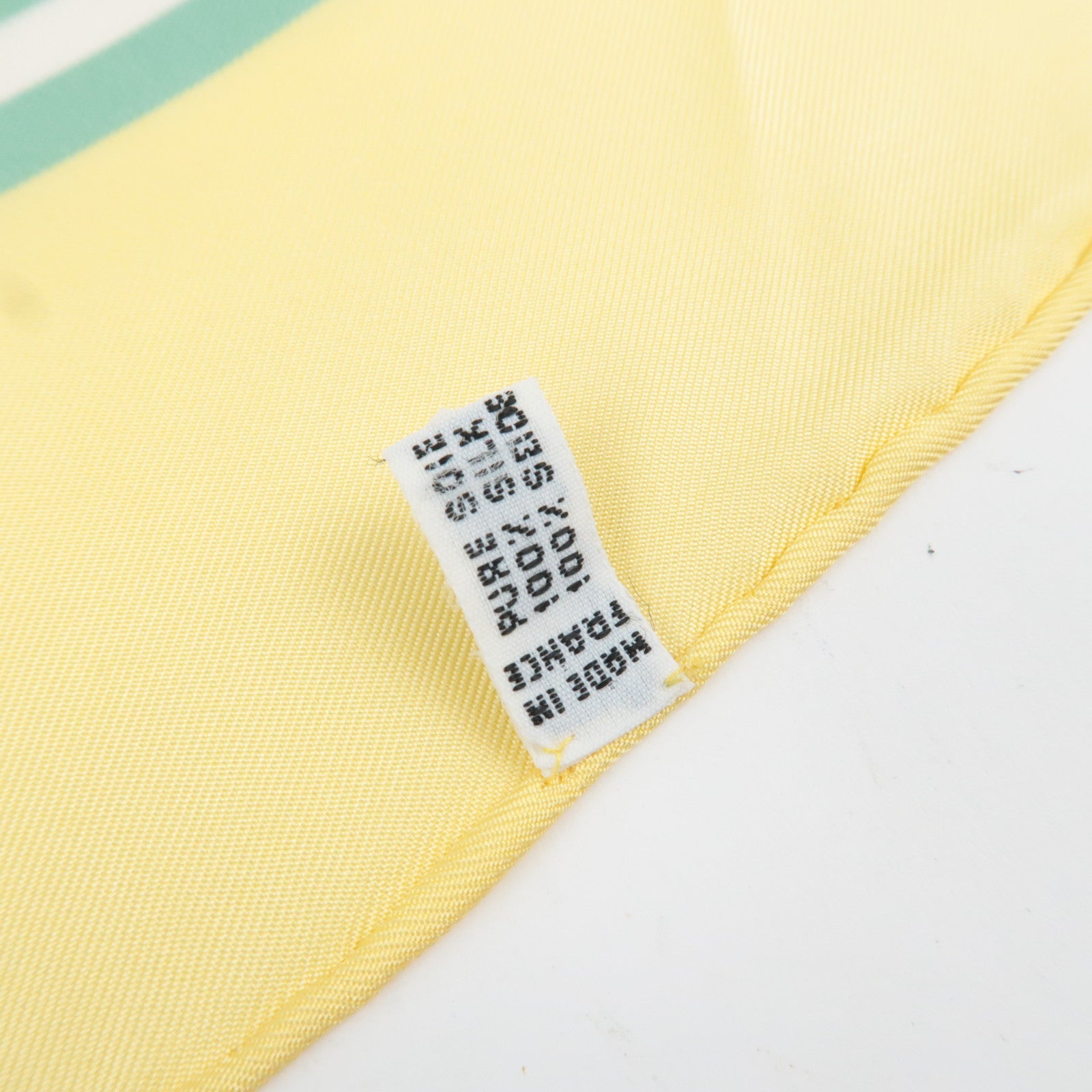 CELINE Scarf Beach Print 100% Silk Yellow