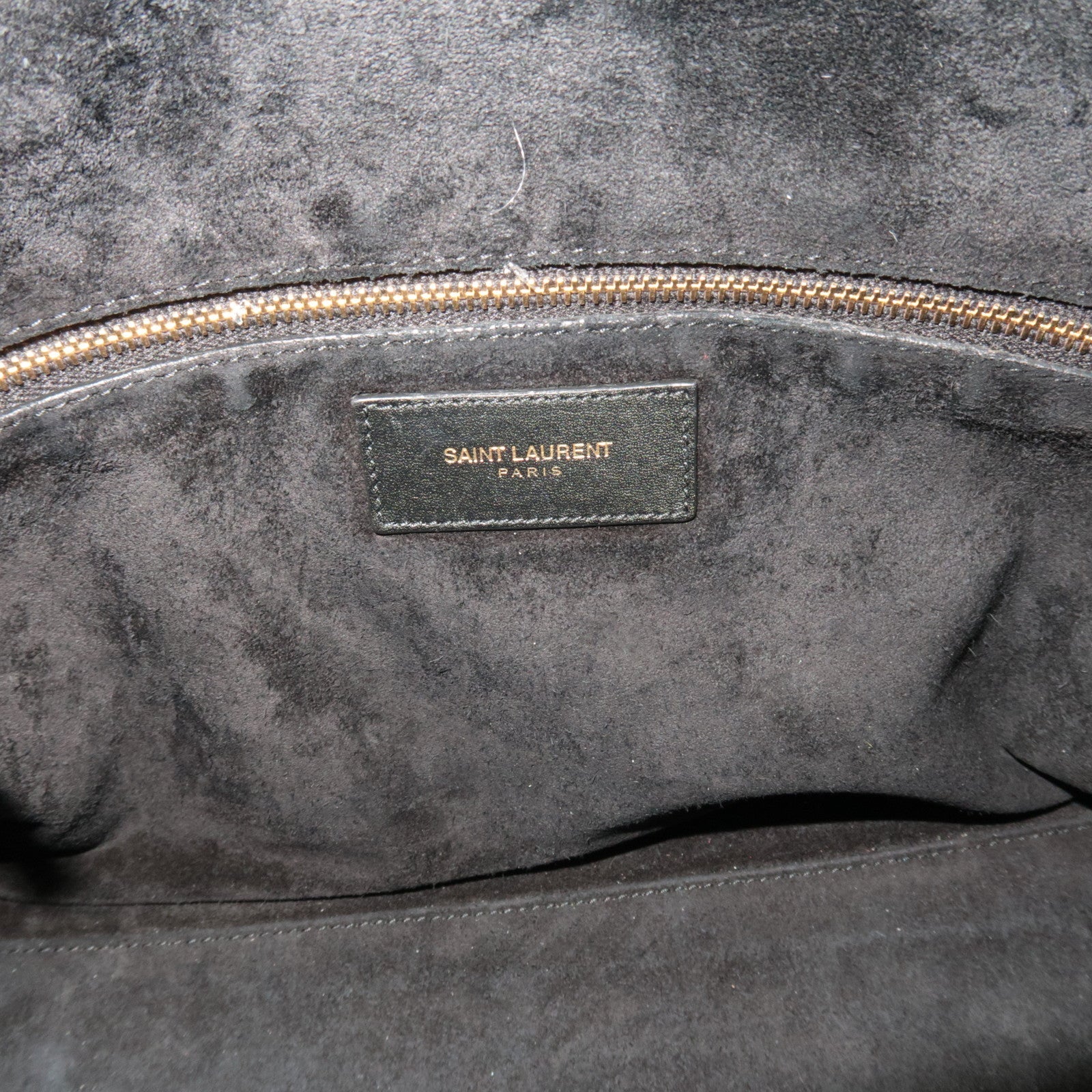 SAINT LAURENT Classic Duffle 6 Boston Bag Leather Black 322049 *Clochette