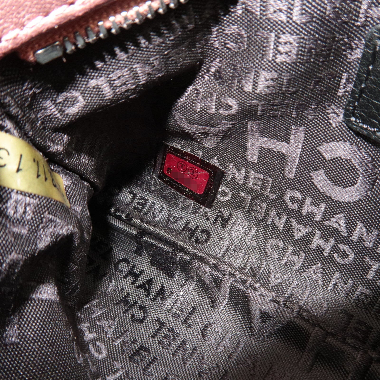 CHANEL Camellia Chain Shoulder Small Pouch Leather Metallic Pink 8609947 *G card