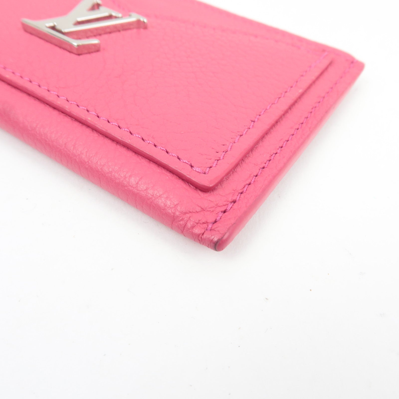 Louis Vuitton Porte Carte Lockme Card Case Hot Pink M68555 RFID *Box, Dust bag