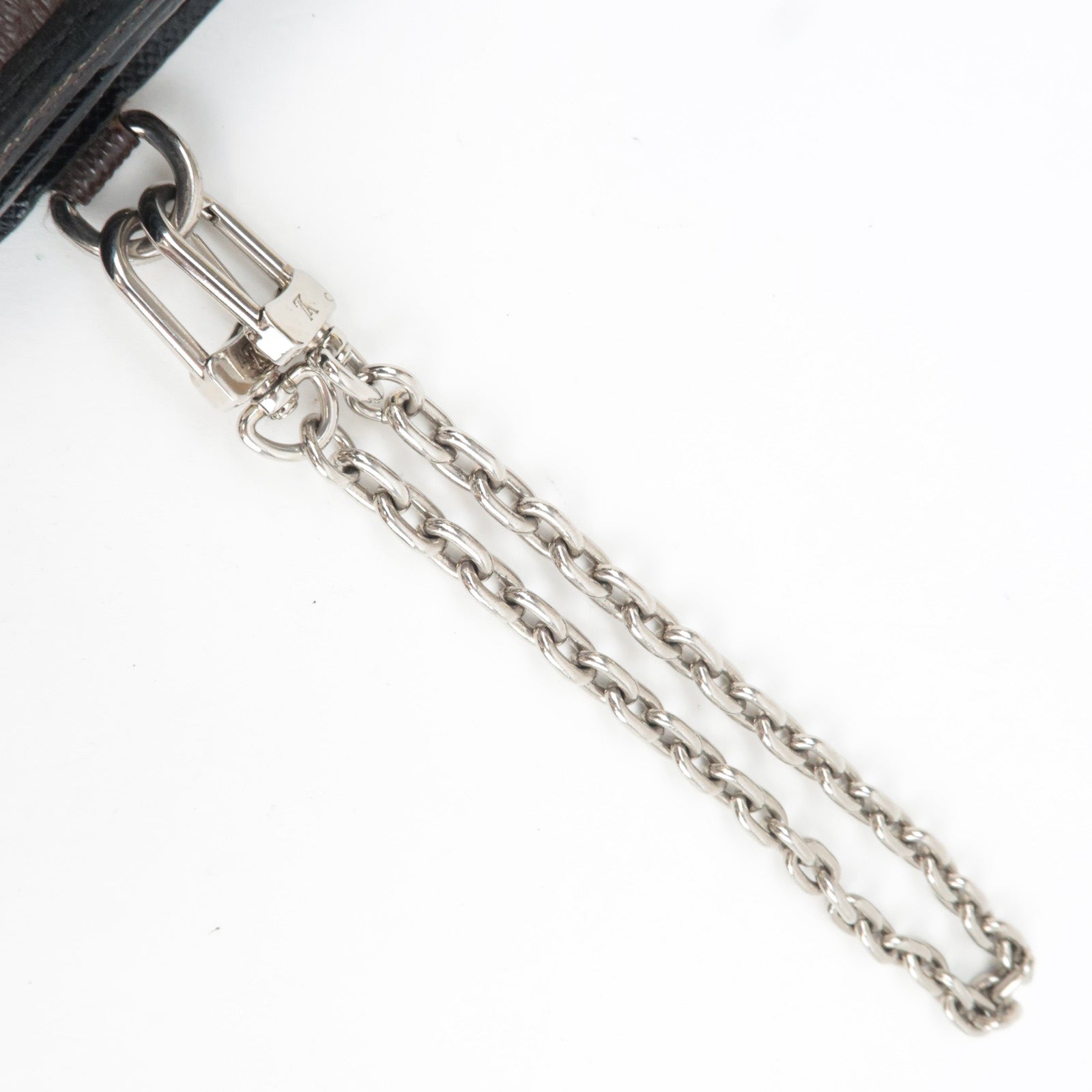 Louis Vuitton Monogram Macassar Portefeuille Compact Small Wallet M0167 MI0161 *Box, Dust bag, Chain