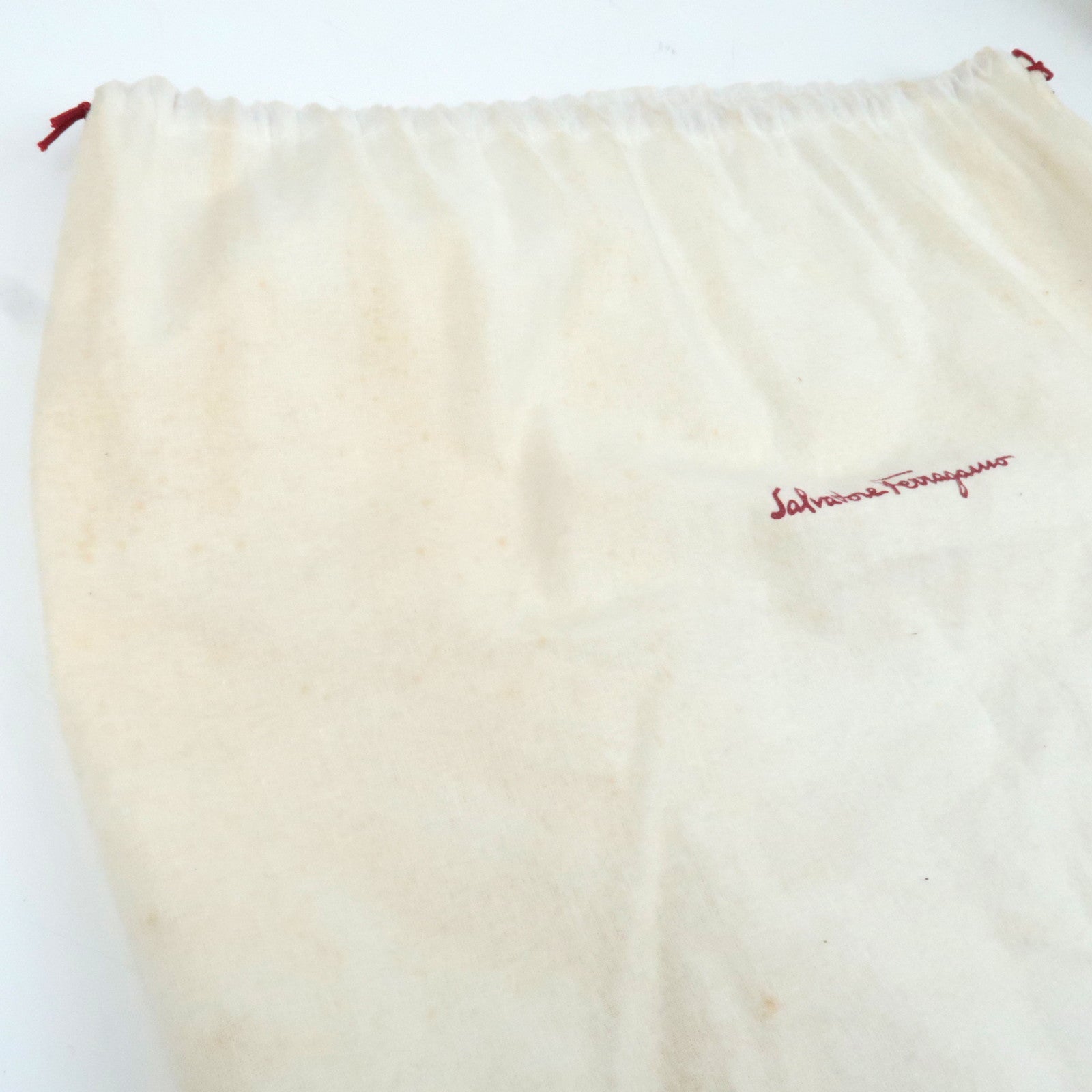 Ferragamo Gancini Handbag Leather Beige AB-21 5322 *Dust bag