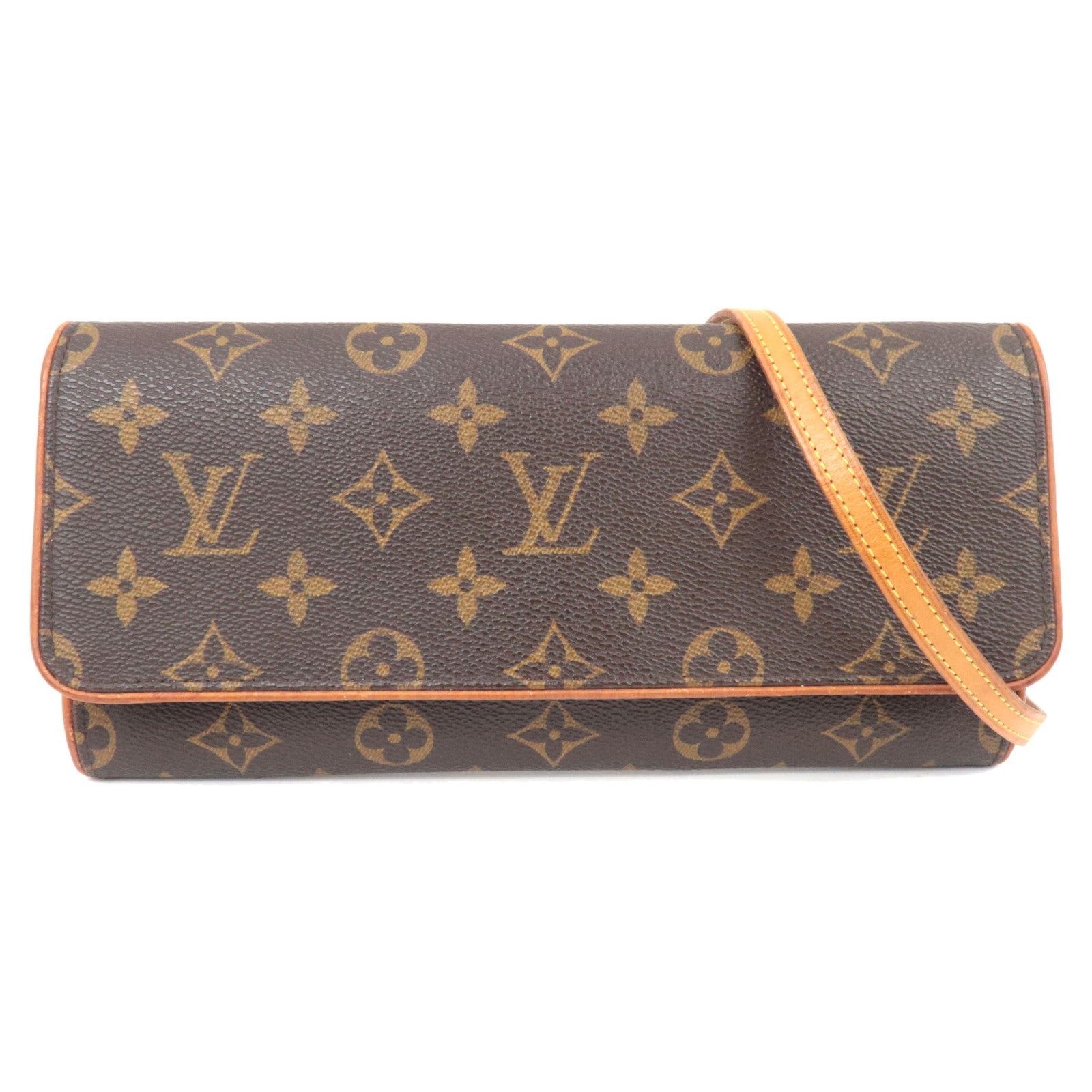 Louis Vuitton Monogram Pochette Twin GM Shoulder Bag M51852 FL0080 *Strap80725