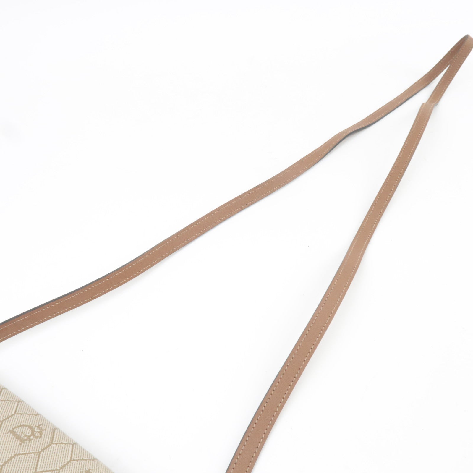 Christian Dior Honeycomb Mini Shoulder Bag PVC Leather Beige Brown