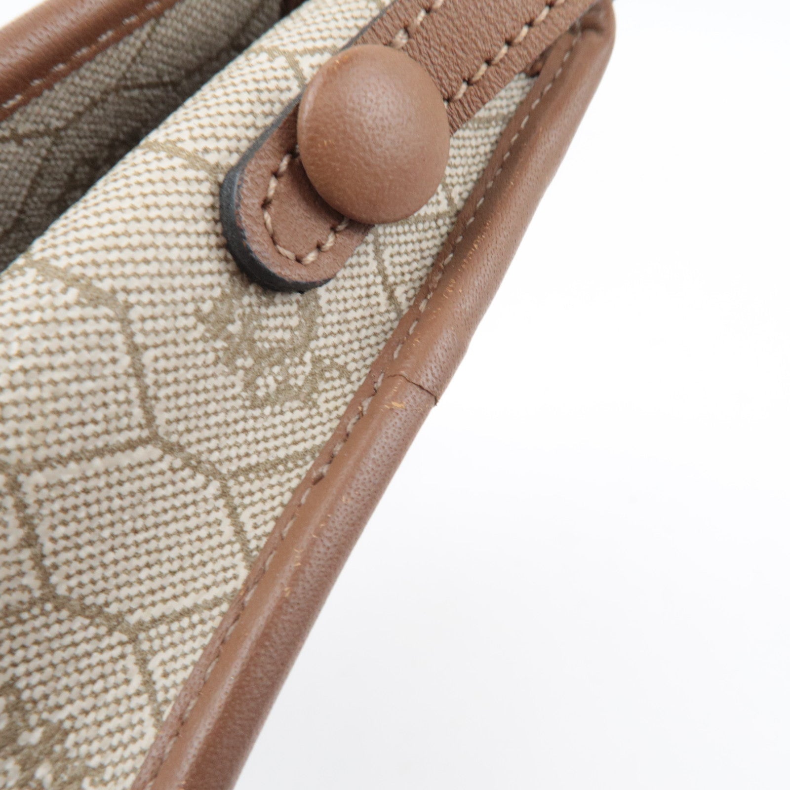 Christian Dior Honeycomb Mini Shoulder Bag PVC Leather Beige Brown