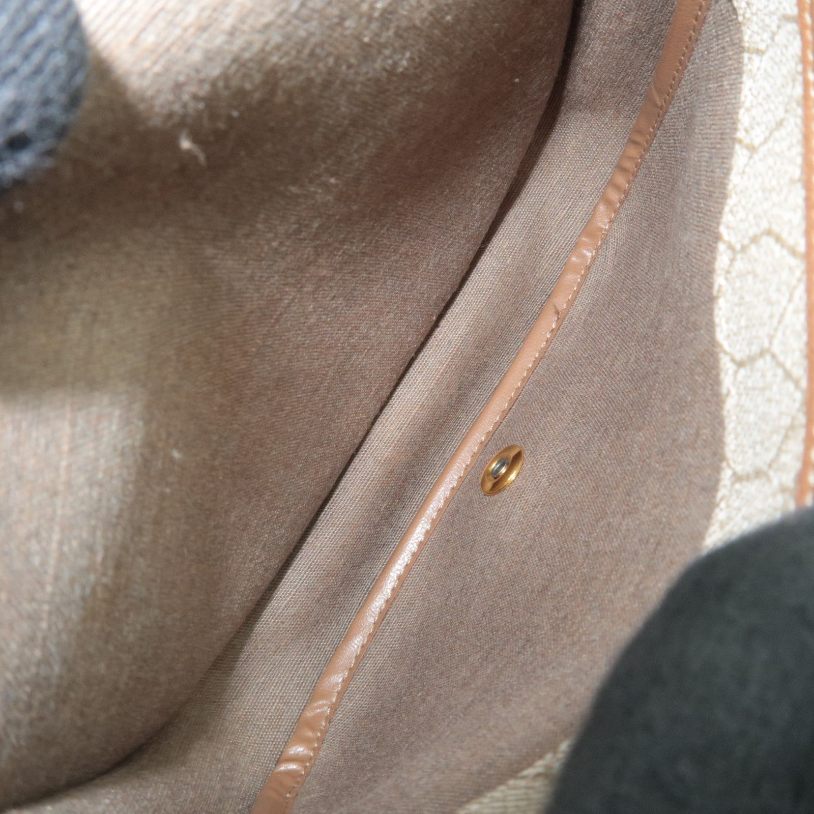 Christian Dior Honeycomb Mini Shoulder Bag PVC Leather Beige Brown