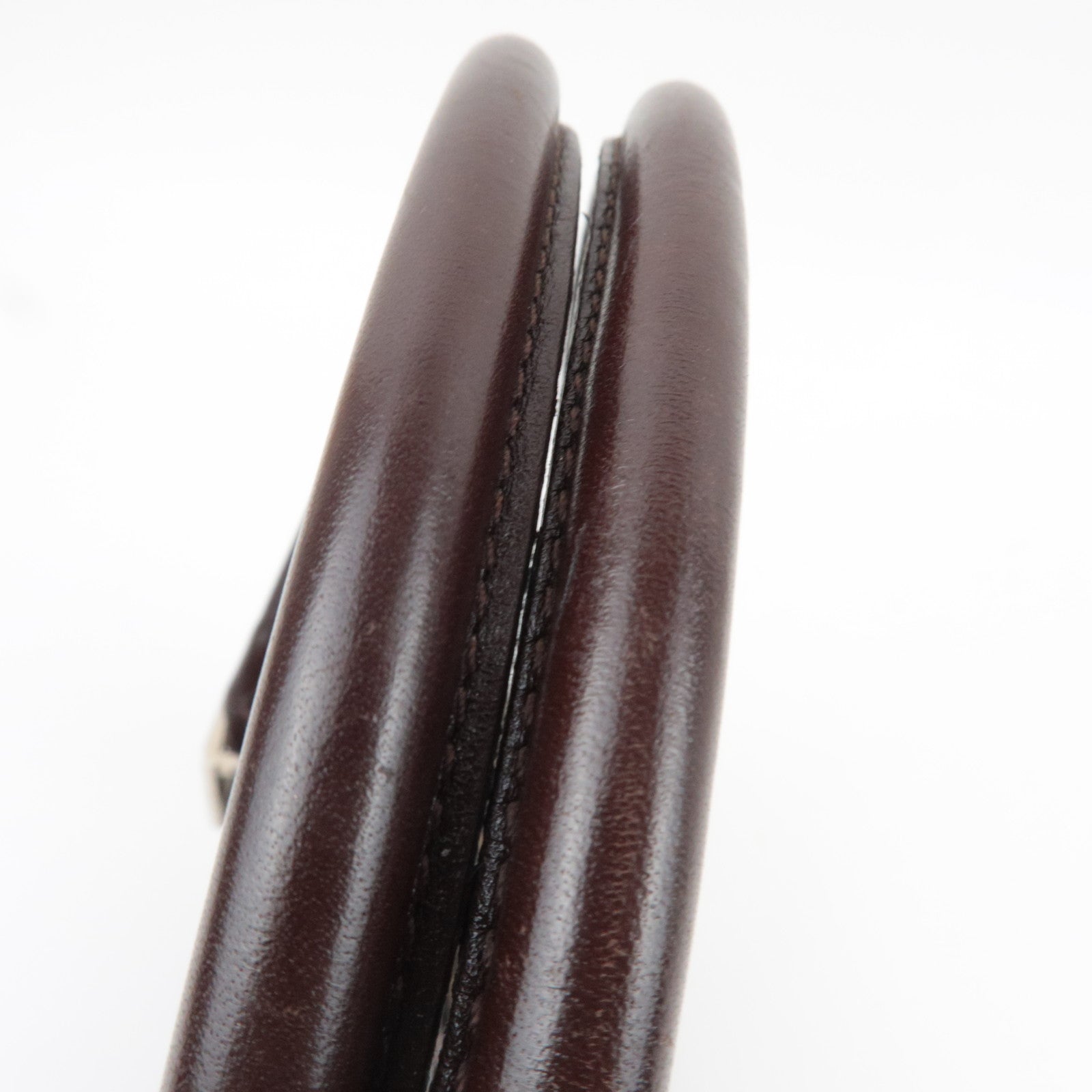 FENDI Zucca Handbag Canvas Leather Khaki Black Brown