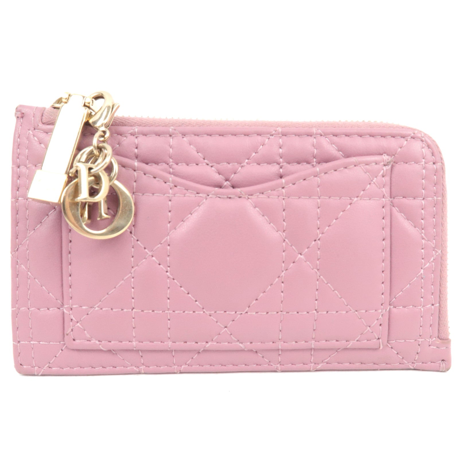 Christian Dior Lady Dior Fragment Case Leather Pink80848