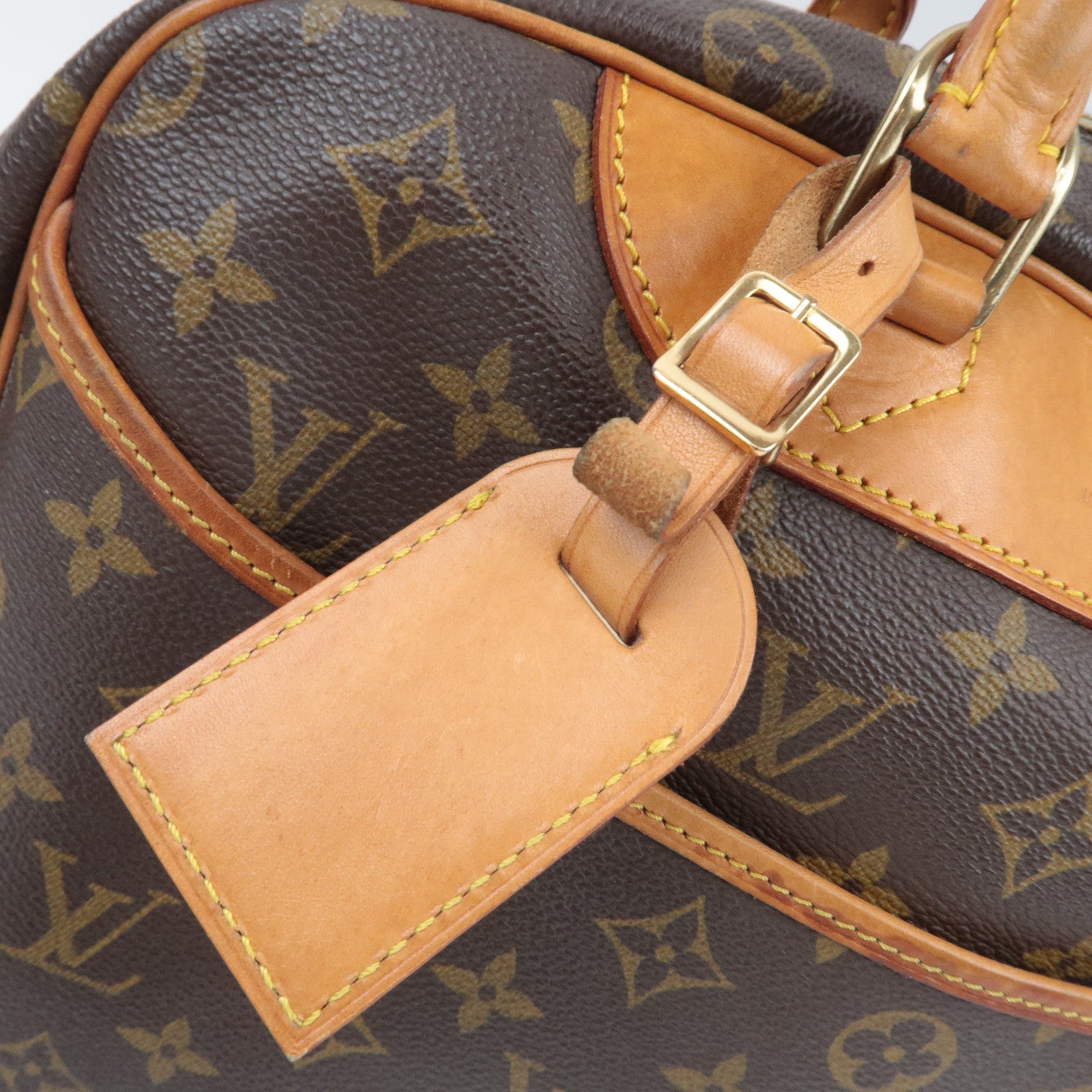 Louis Vuitton Monogram Deauville Handbag M47270 VI0936 *Name tag