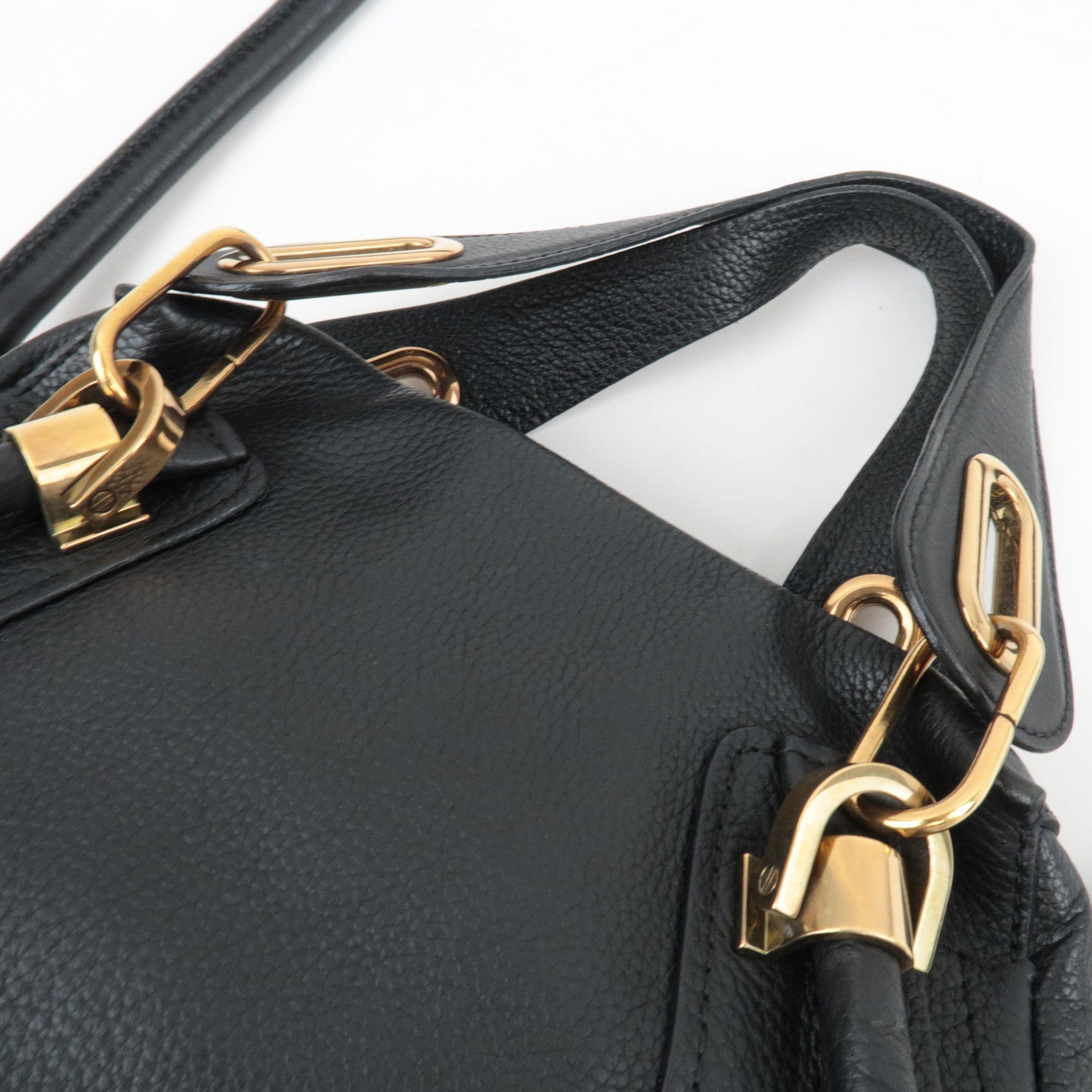 Chloe Paraty 2Way Handbag Leather Black