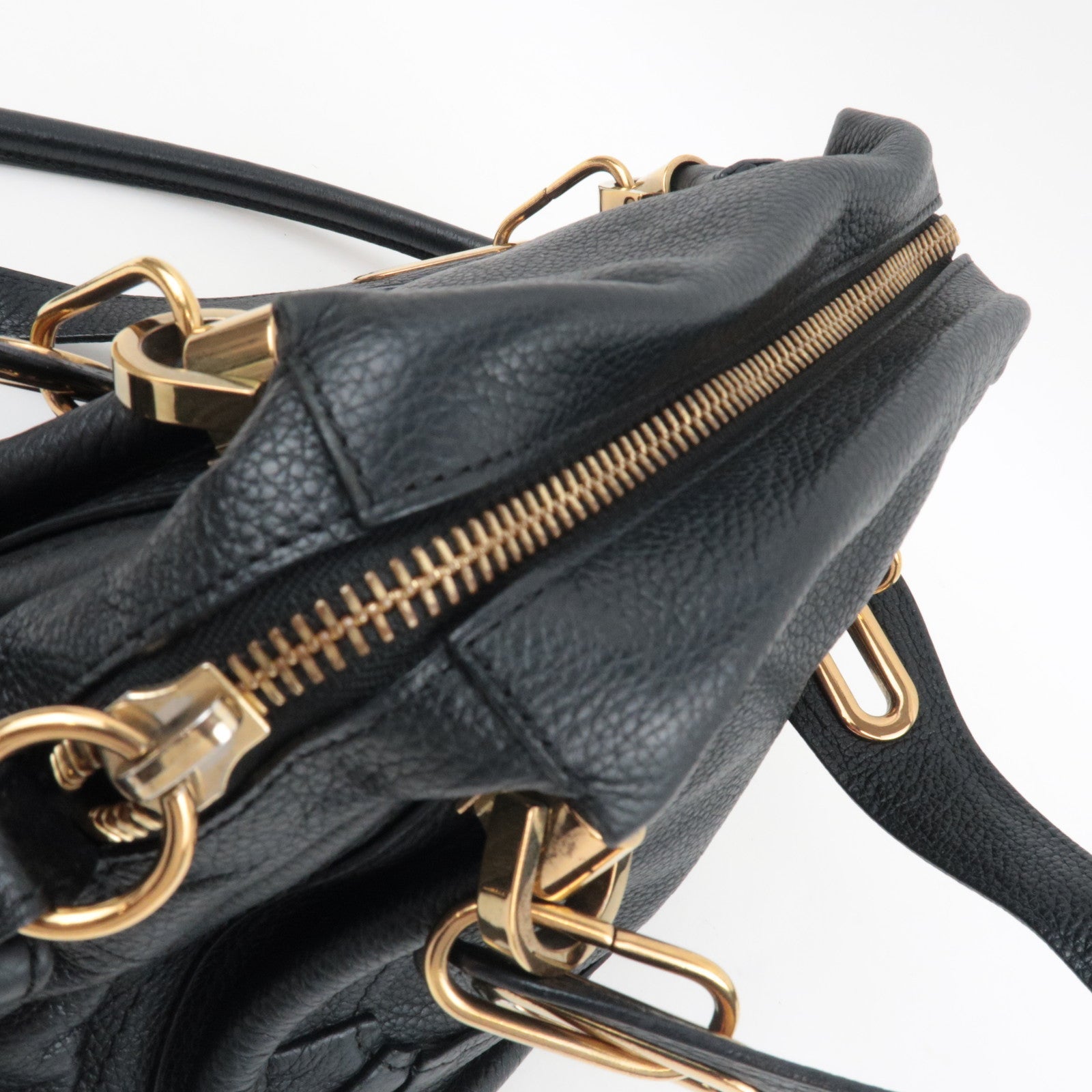 Chloe Paraty 2Way Handbag Leather Black