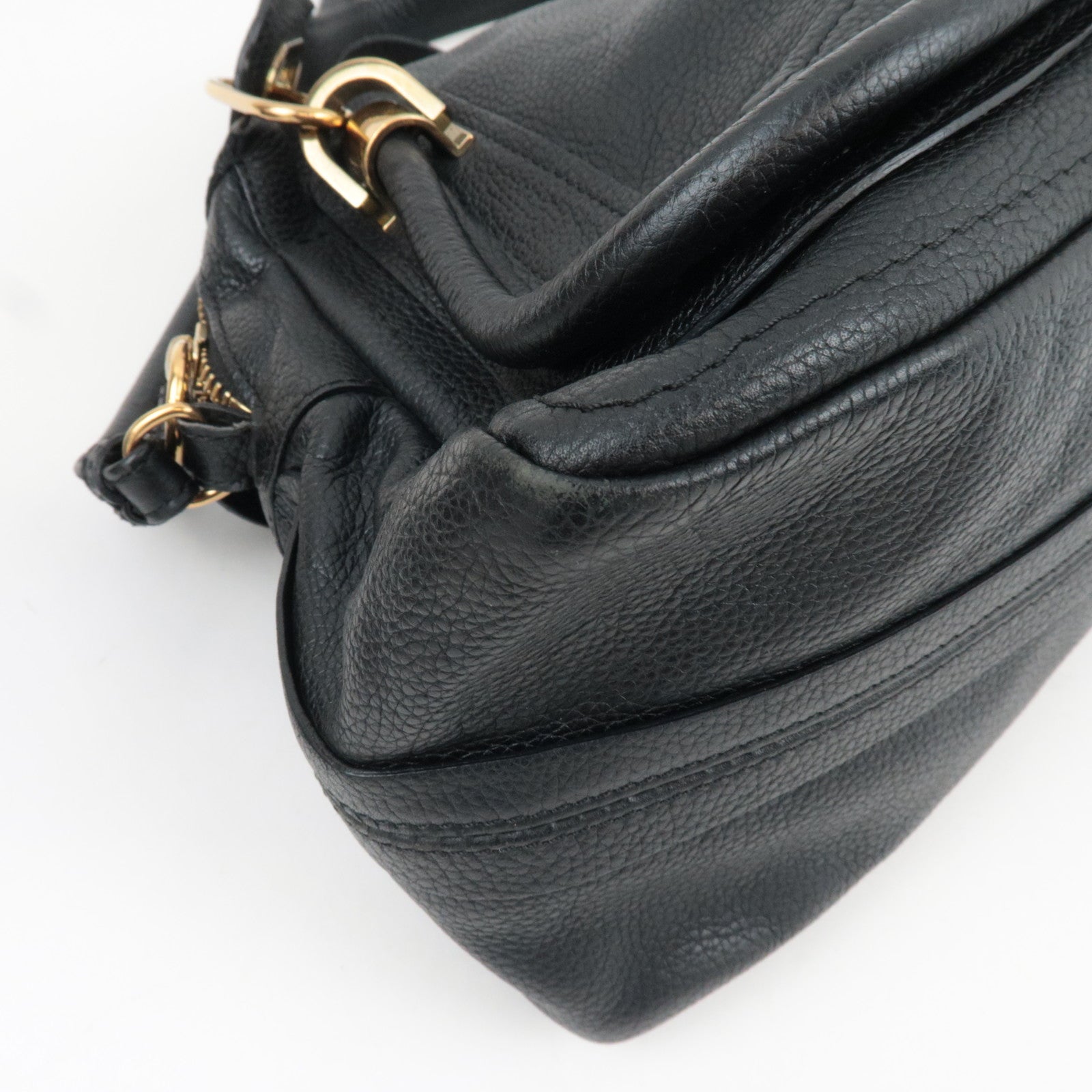 Chloe Paraty 2Way Handbag Leather Black