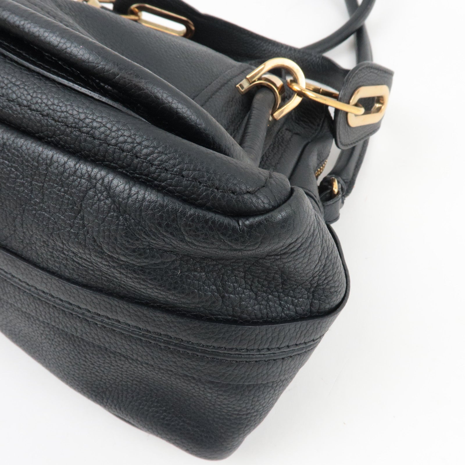 Chloe Paraty 2Way Handbag Leather Black