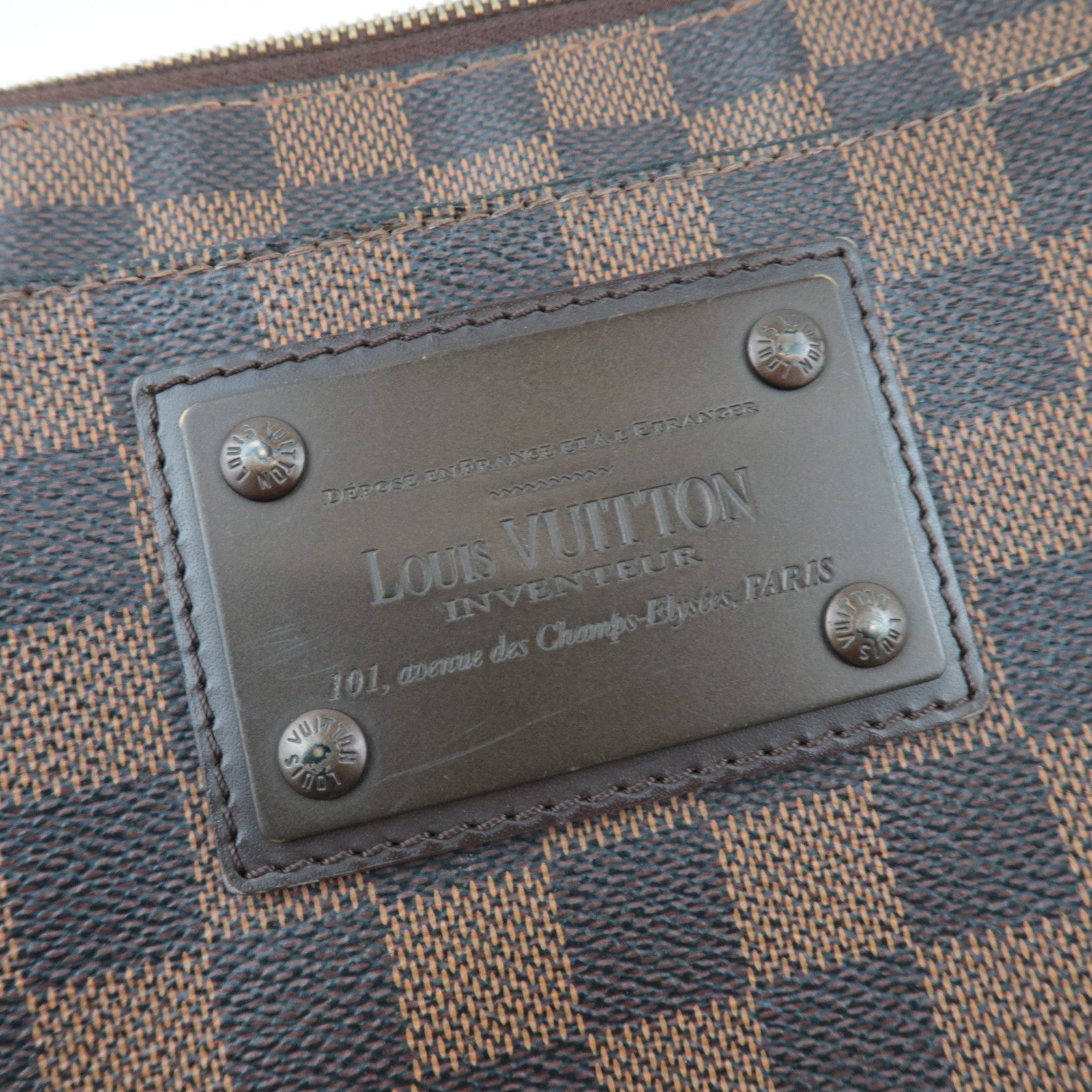 Louis Vuitton Damier Pochette Plat Brooklyn Shoulder Bag N41100 RI4102