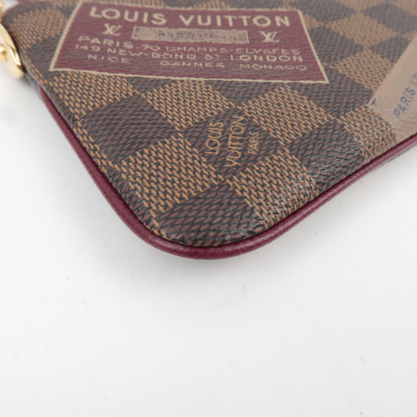 Louis Vuitton Label Collection Damier Pochette Milla MM Mini Bag N63080 AA2069 *Dust bag