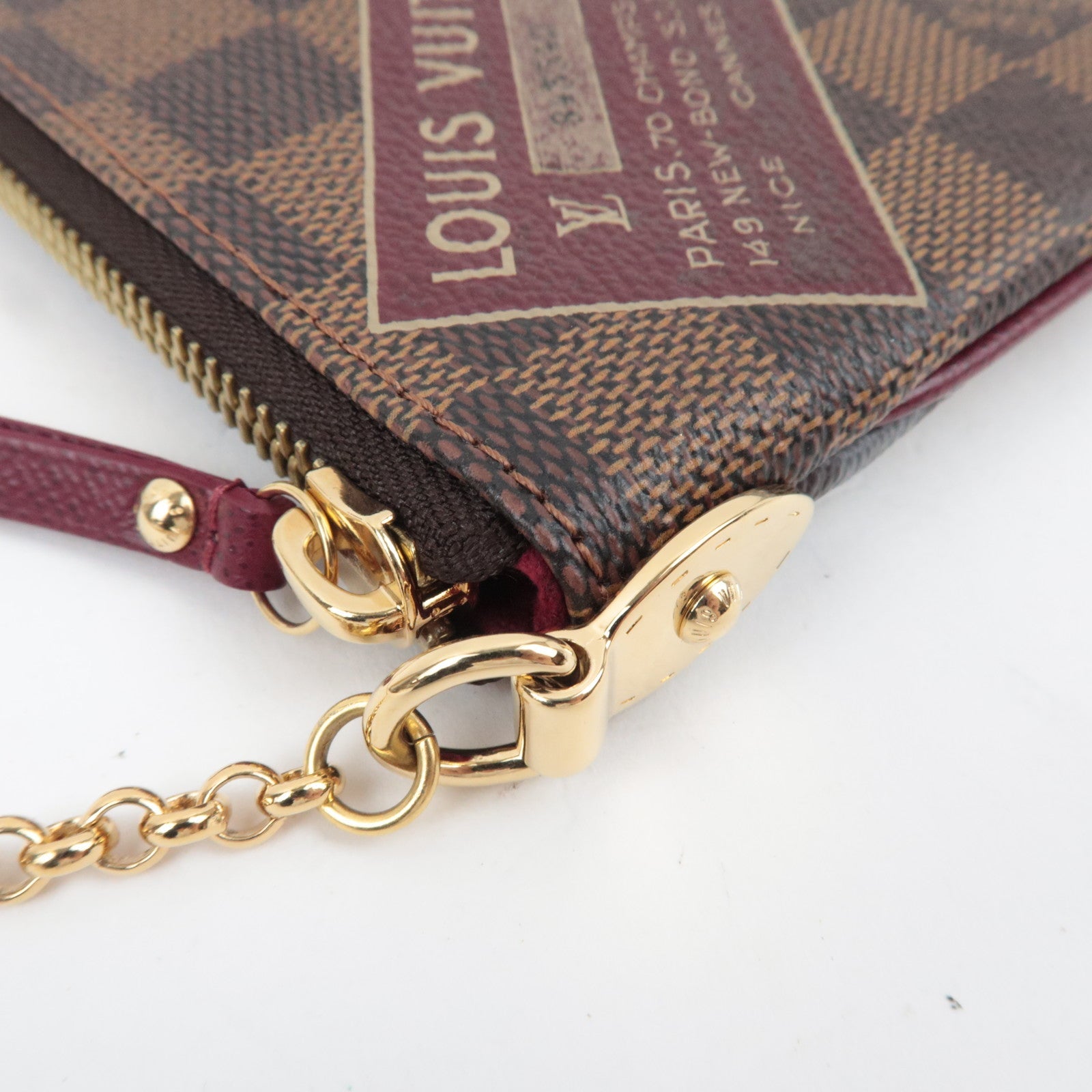 Louis Vuitton Label Collection Damier Pochette Milla MM Mini Bag N63080 AA2069 *Dust bag