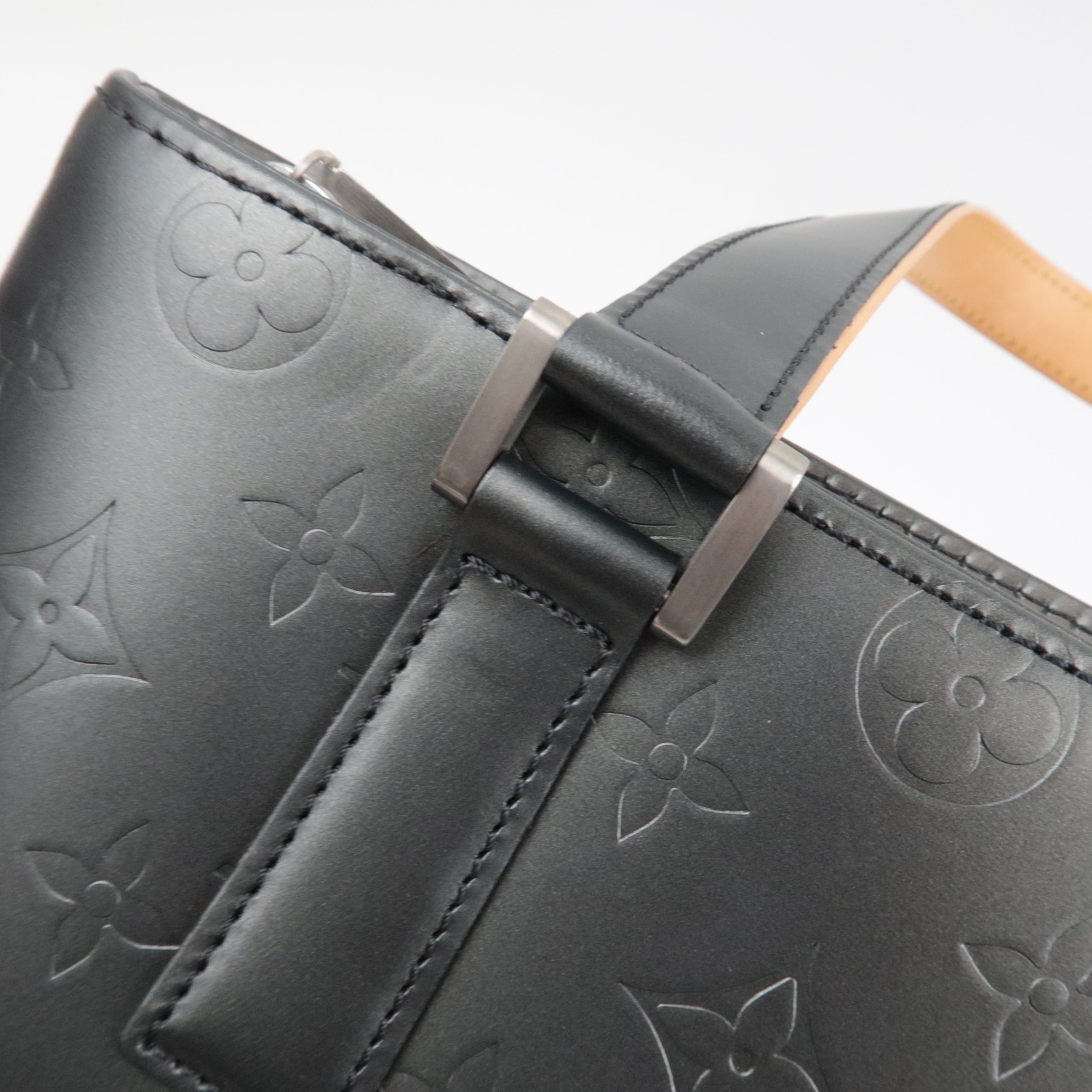 Louis Vuitton Monogram Matte Stockton Handbag Noir M55112 CA0093