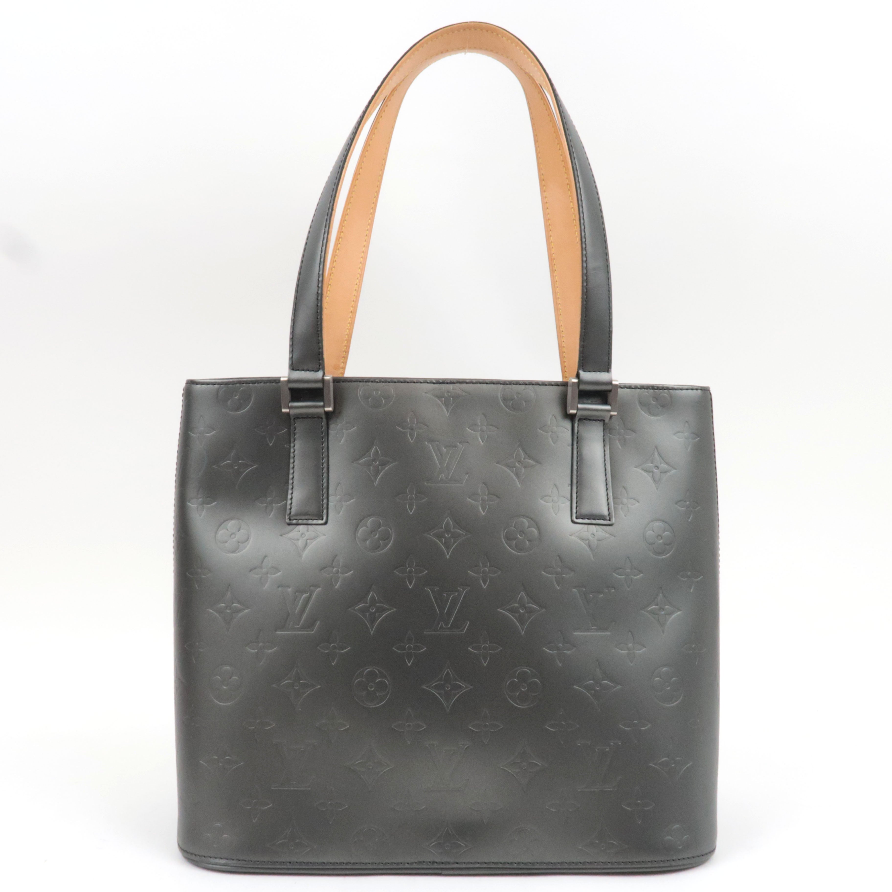Louis Vuitton Monogram Matte Stockton Handbag Noir M55112 CA0093
