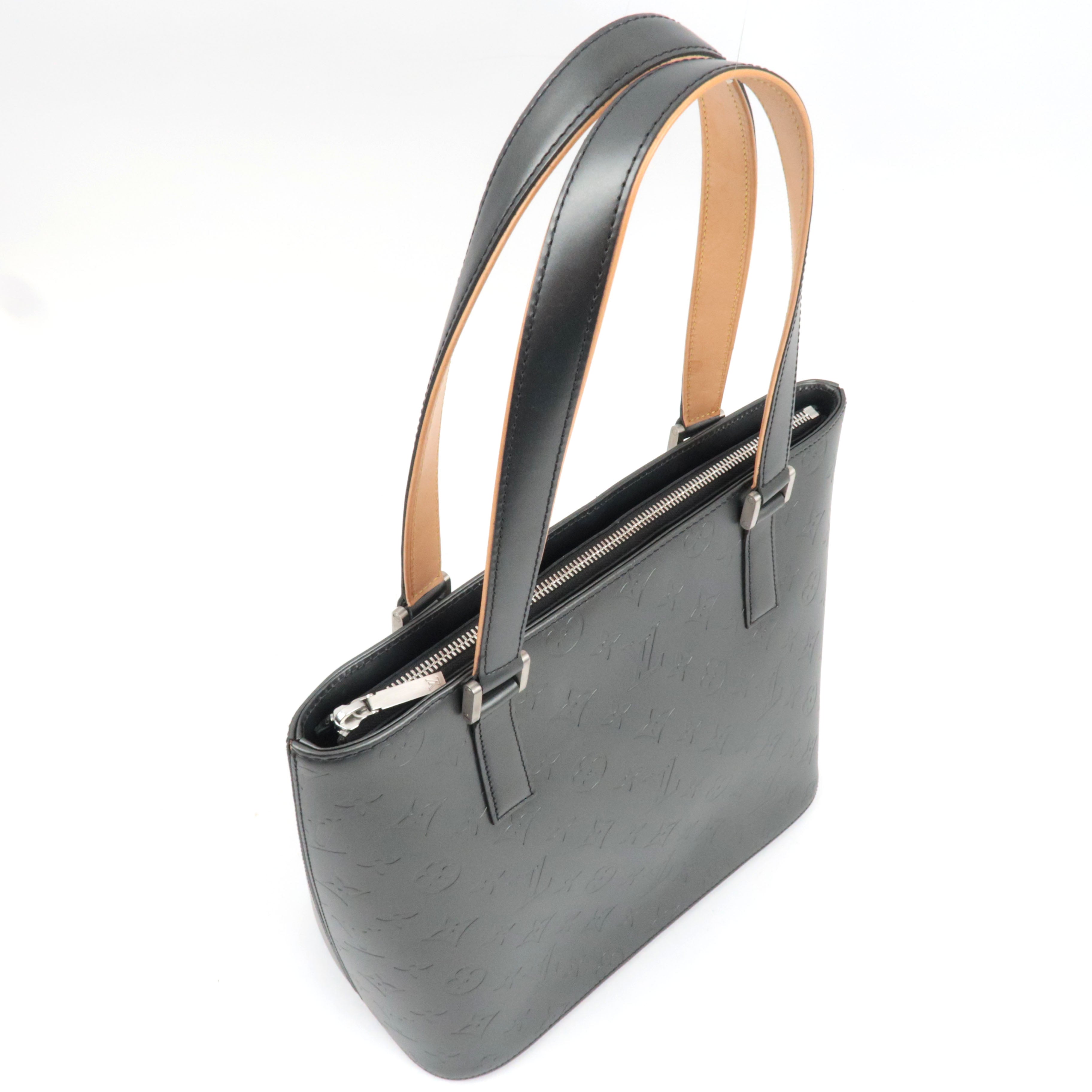 Louis Vuitton Monogram Matte Stockton Handbag Noir M55112 CA0093