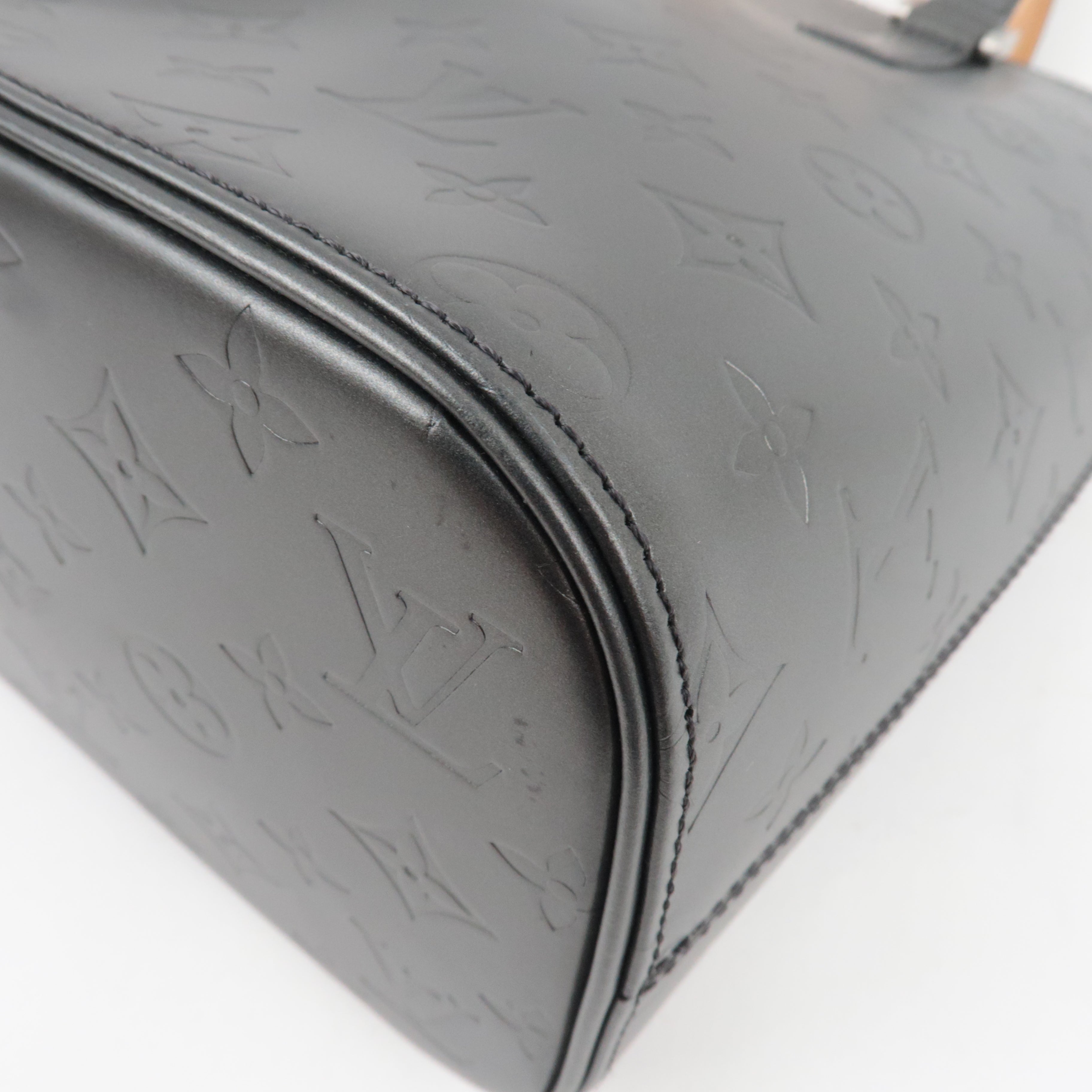 Louis Vuitton Monogram Matte Stockton Handbag Noir M55112 CA0093