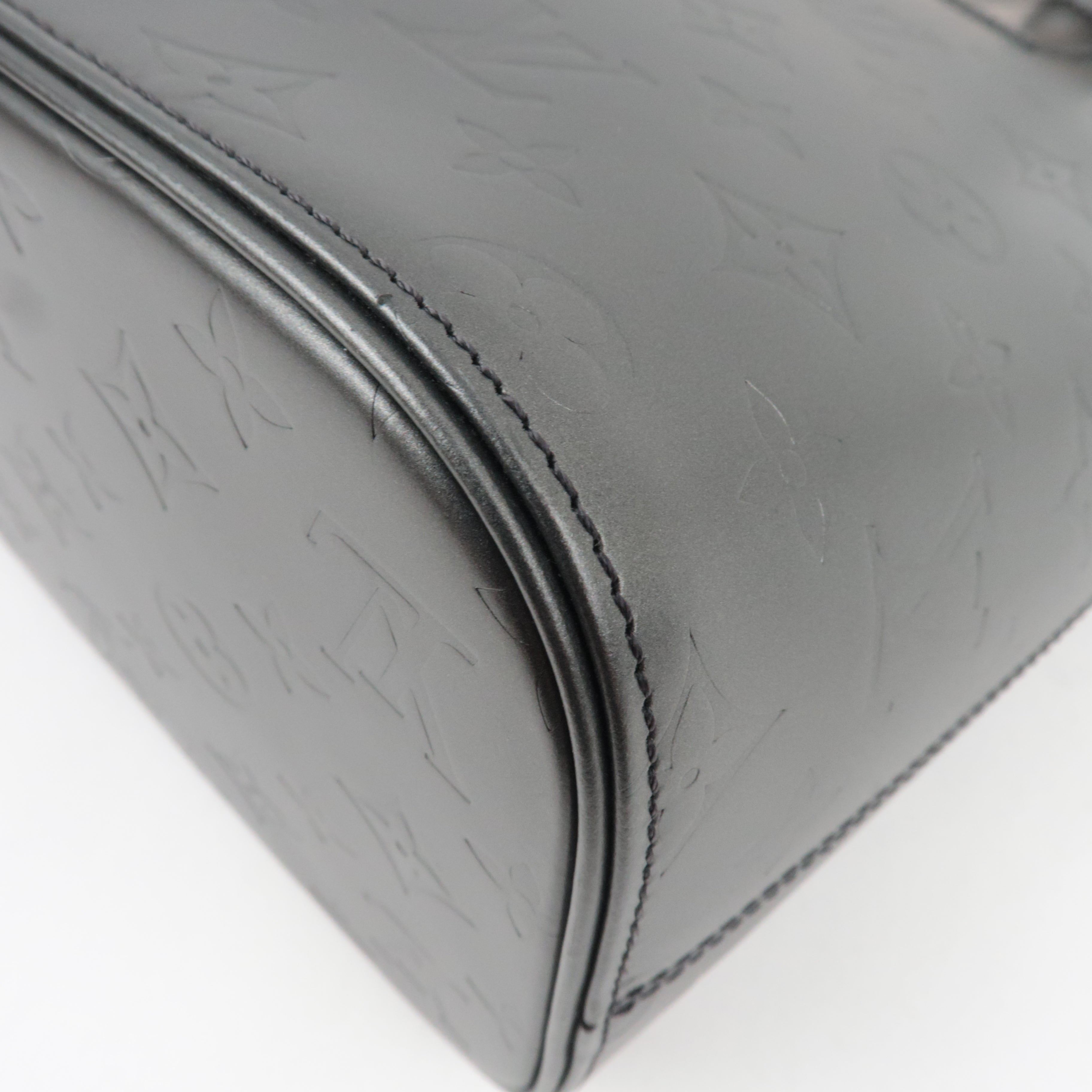 Louis Vuitton Monogram Matte Stockton Handbag Noir M55112 CA0093