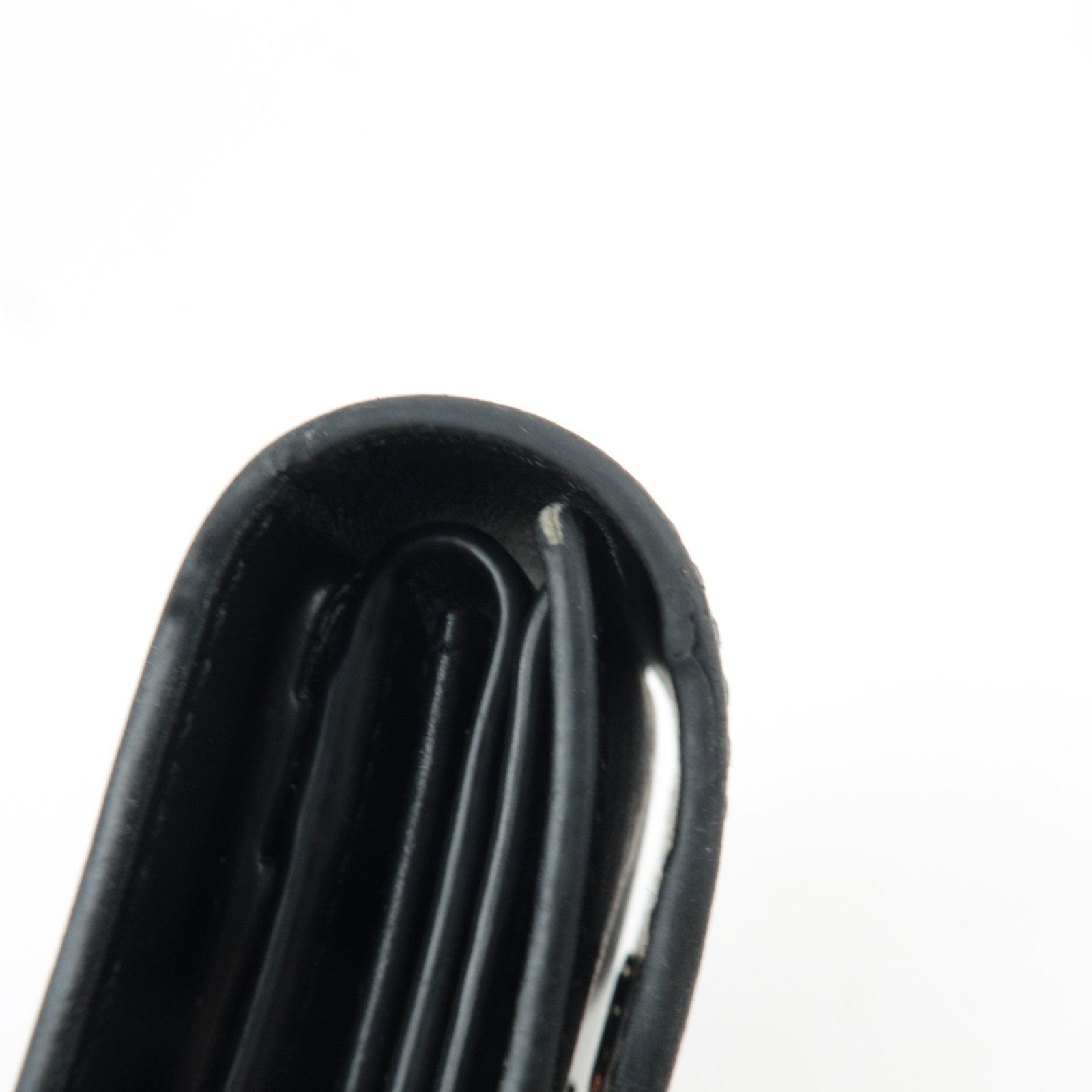 CELINE Triomphe Tri-Fold Wallet Leather Black Gold HDW *Box