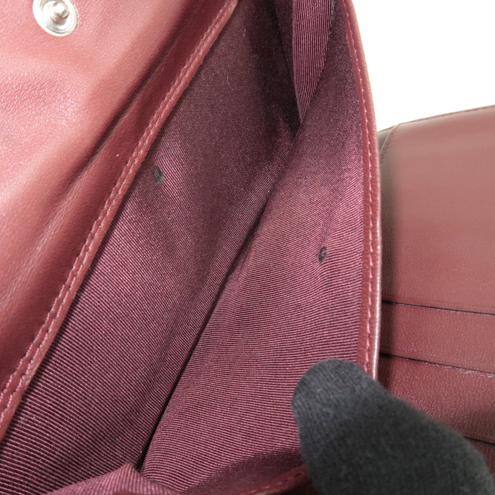 CHANEL Matelasse Tri-Fold Long Wallet Lambskin Black Silver HDW 14212311 *G card