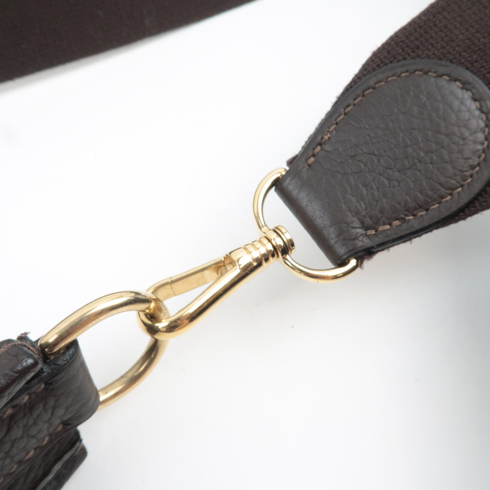 HERMES Evelyne 1GM Shoulder Bag □H Stamp (2004) Taurillon Clemence Brown Gold HDW