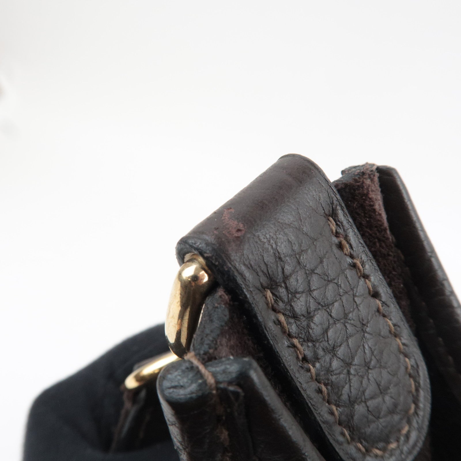 HERMES Evelyne 1GM Shoulder Bag □H Stamp (2004) Taurillon Clemence Brown Gold HDW