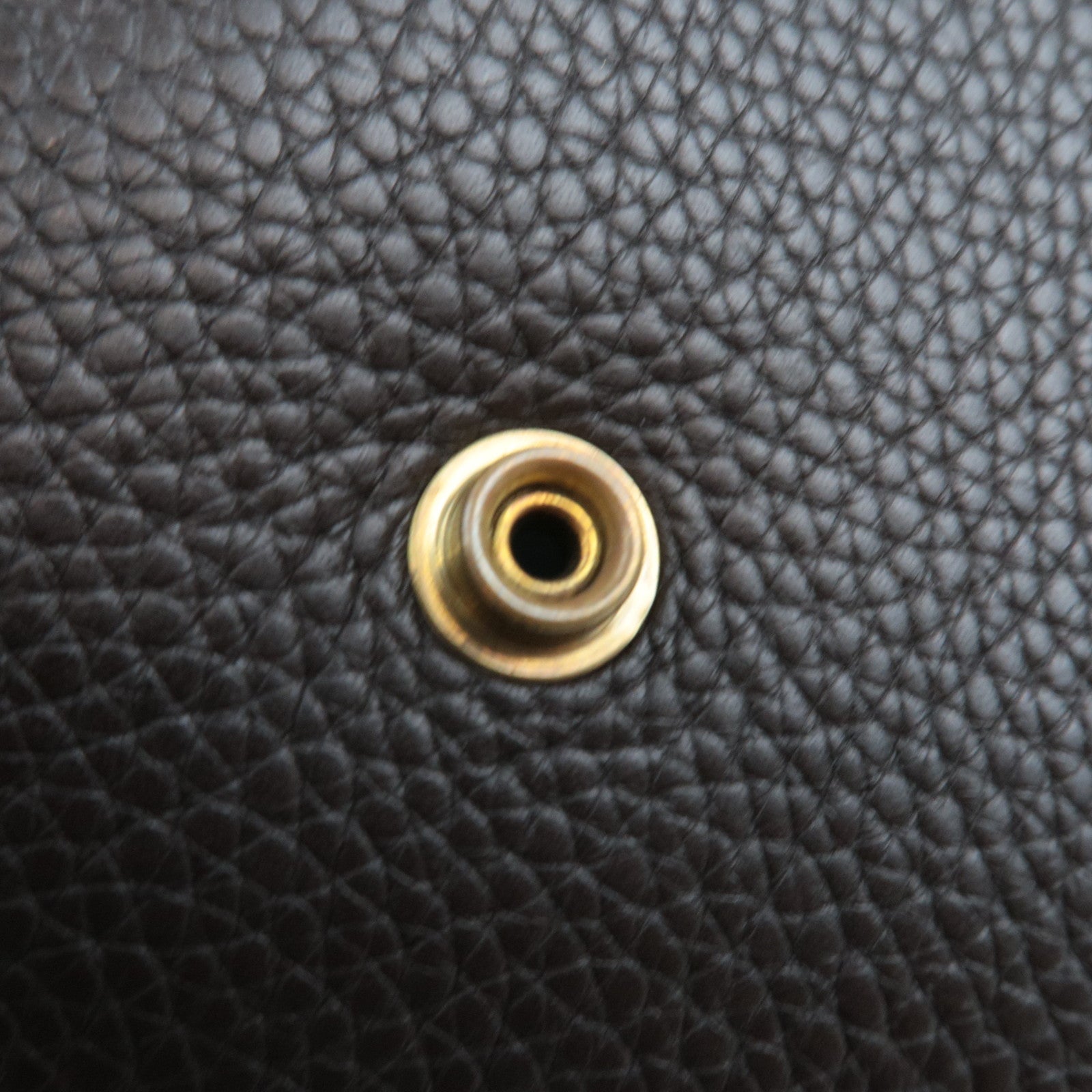 HERMES Evelyne 1GM Shoulder Bag □H Stamp (2004) Taurillon Clemence Brown Gold HDW