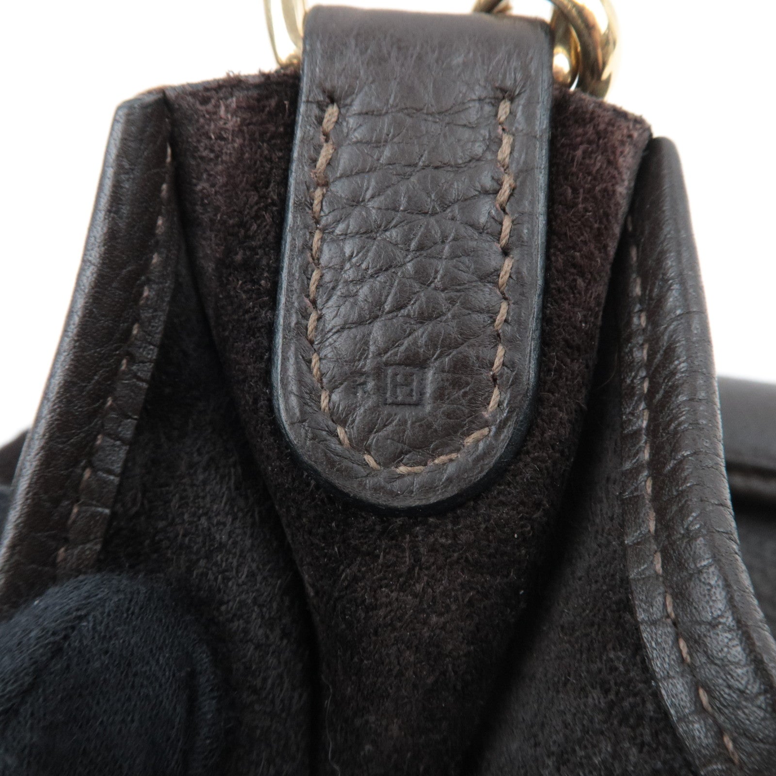 HERMES Evelyne 1GM Shoulder Bag □H Stamp (2004) Taurillon Clemence Brown Gold HDW