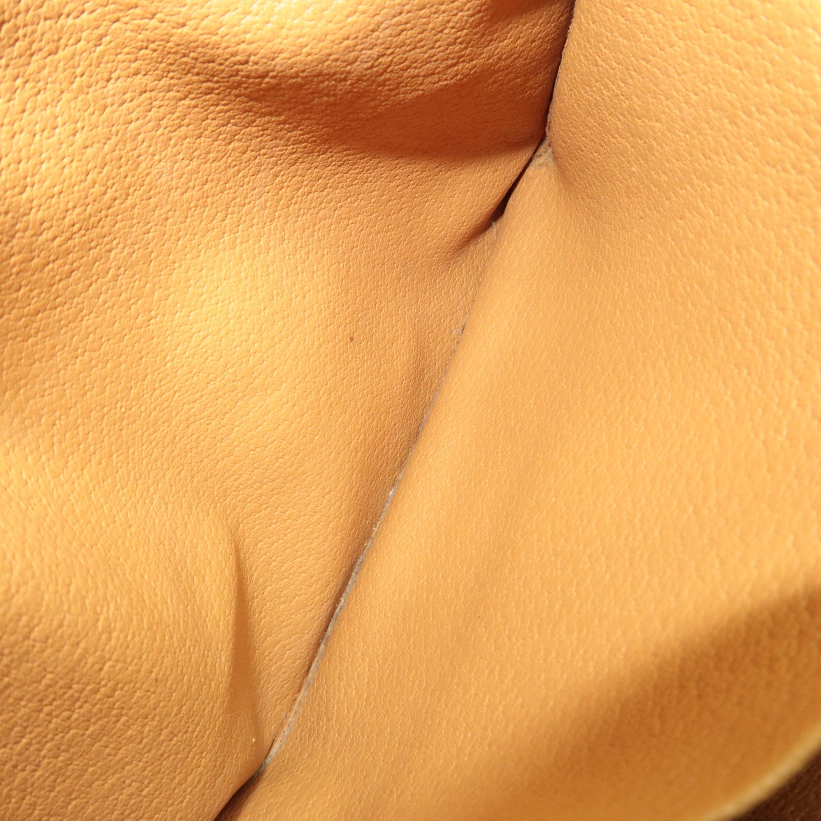 CELINE Macadam Cosmetic Pouch PVC Leather Brown