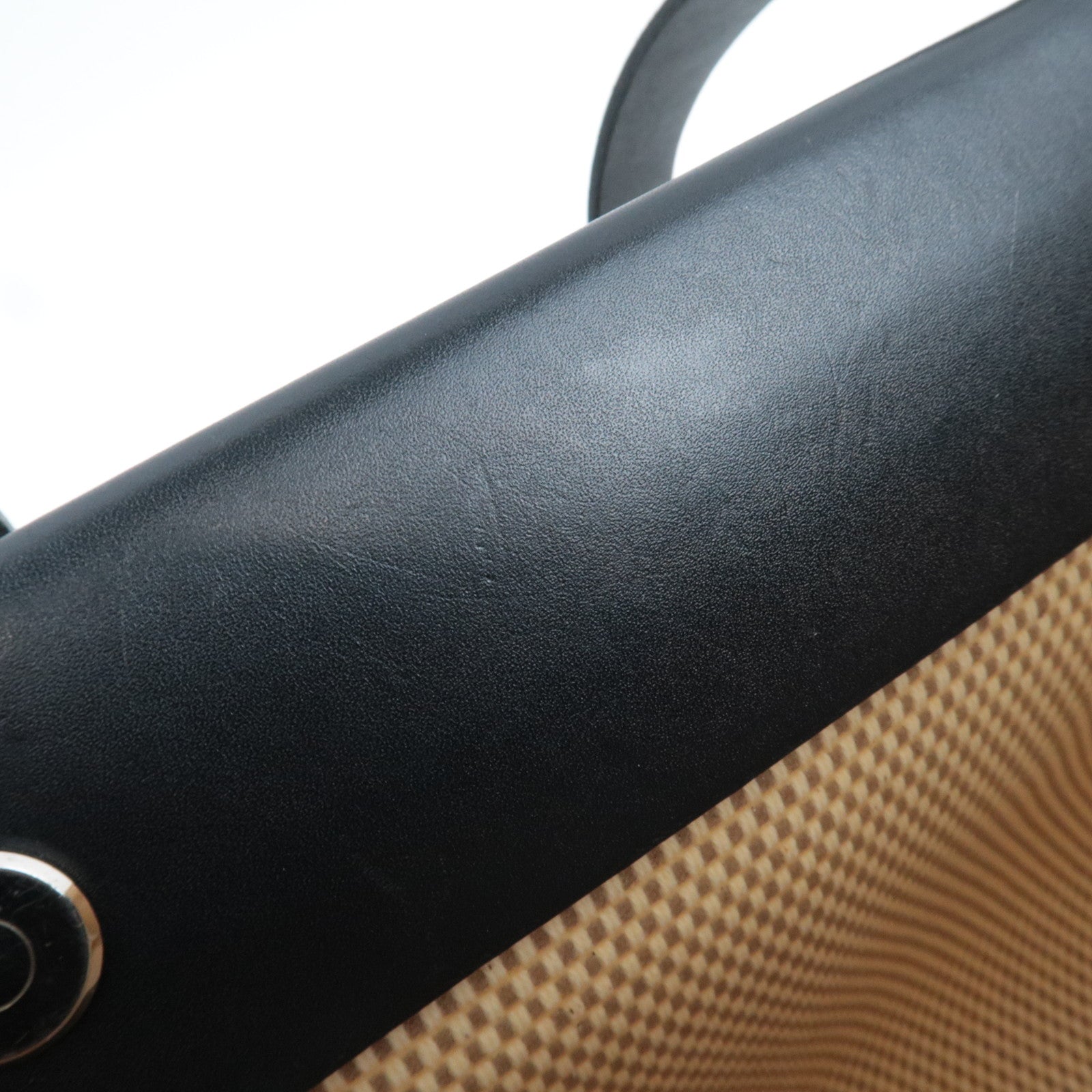 HERMES Her Bag Cabas PM □H Stamp (2004) Canvas Leather Beige Black *Spare bag