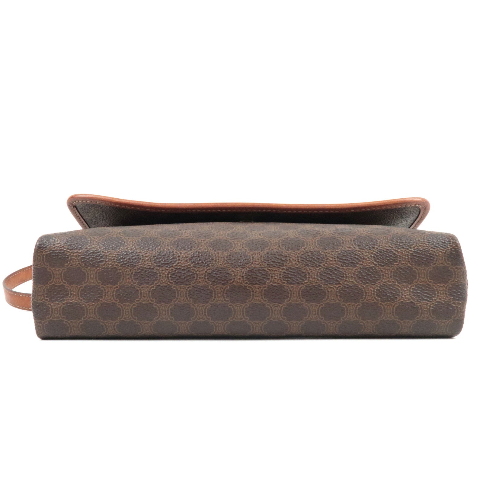 CELINE Macadam Shoulder Bag PVC Leather Brown