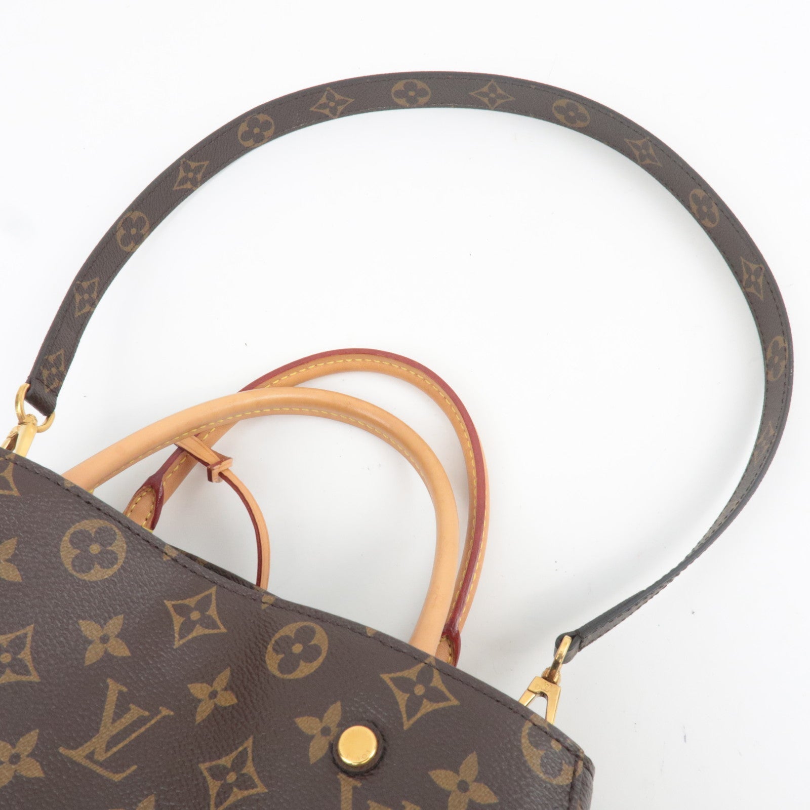 Louis Vuitton Monogram Montaigne MM 2Way Handbag M41056 CA2188 *Strap, Key Lock, Clochette