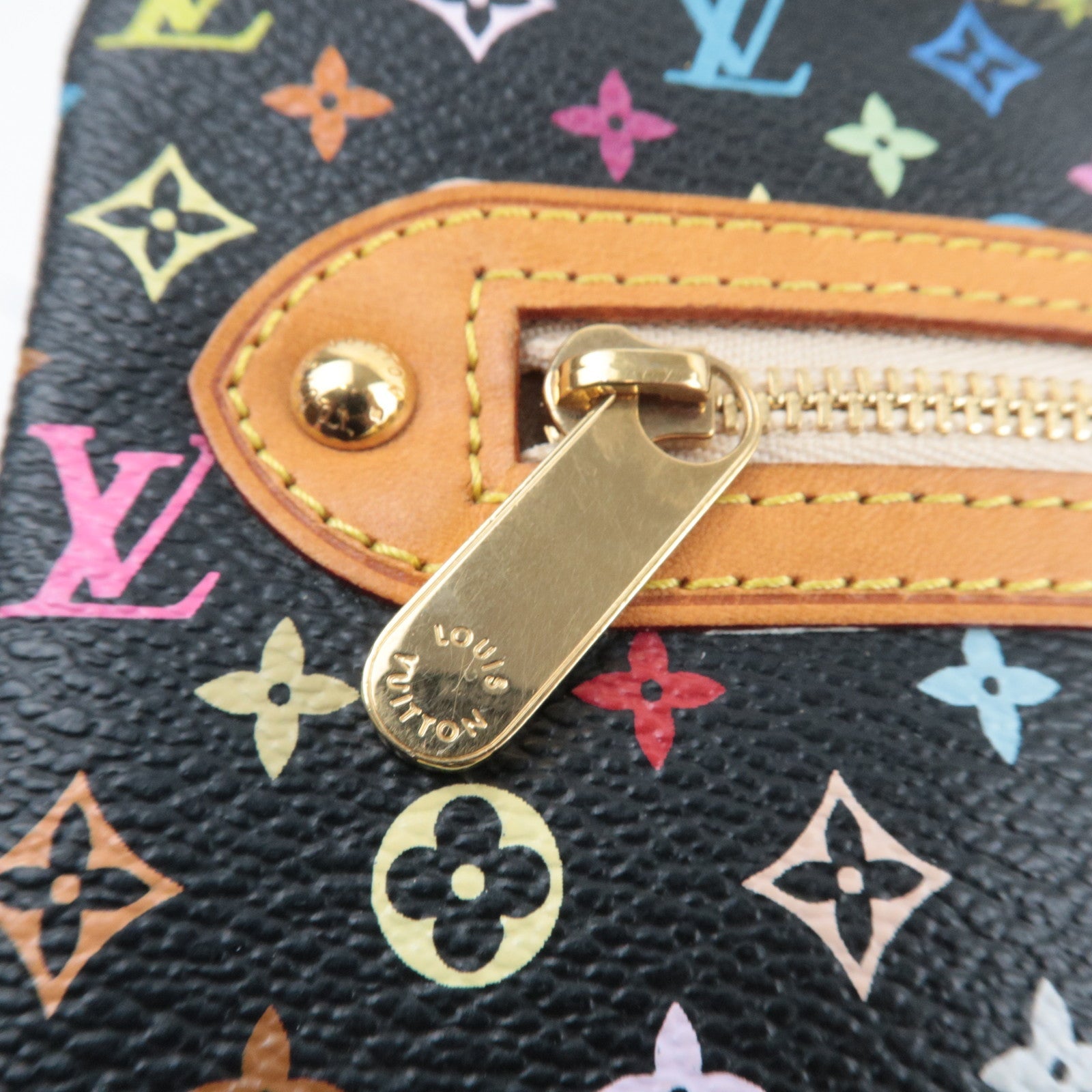 Louis Vuitton Monogram Multicolor Pochette GM Pouch Noir M60030 MI0066