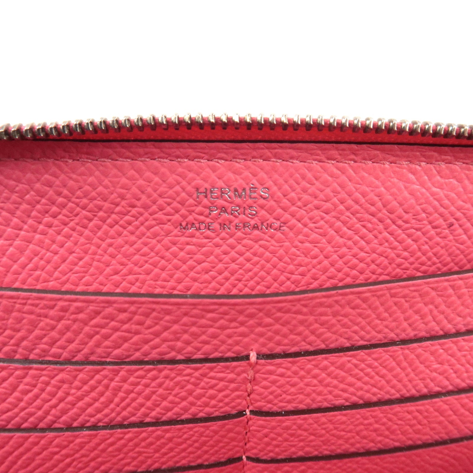 HERMES Azap Long Wallet Y Stamp (2020) Veau Epsom Pink Silver HDW