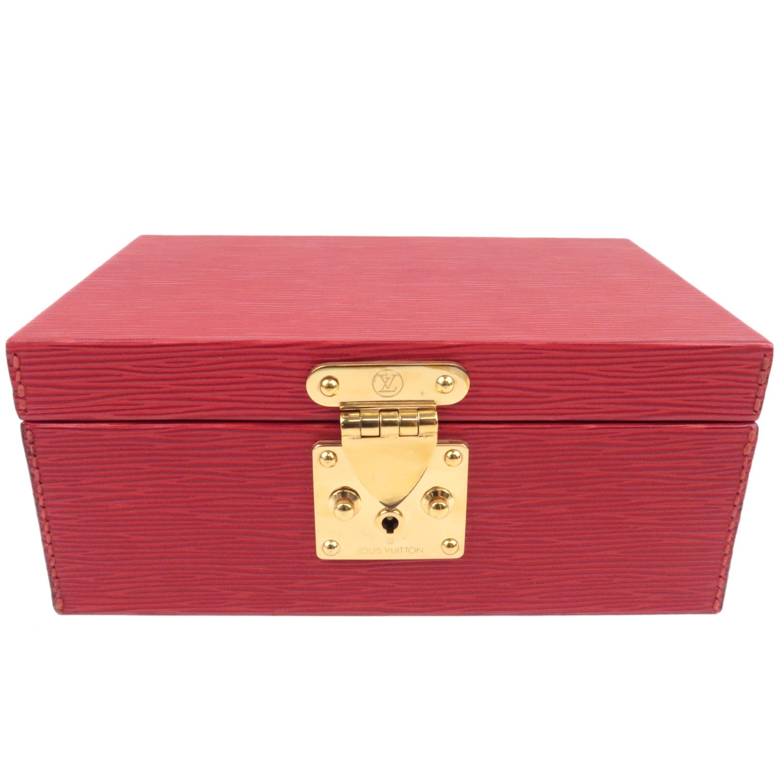 Louis Vuitton Epi Jewelry Box Castilian Red A11914 *2 Keys, Clochette,81333