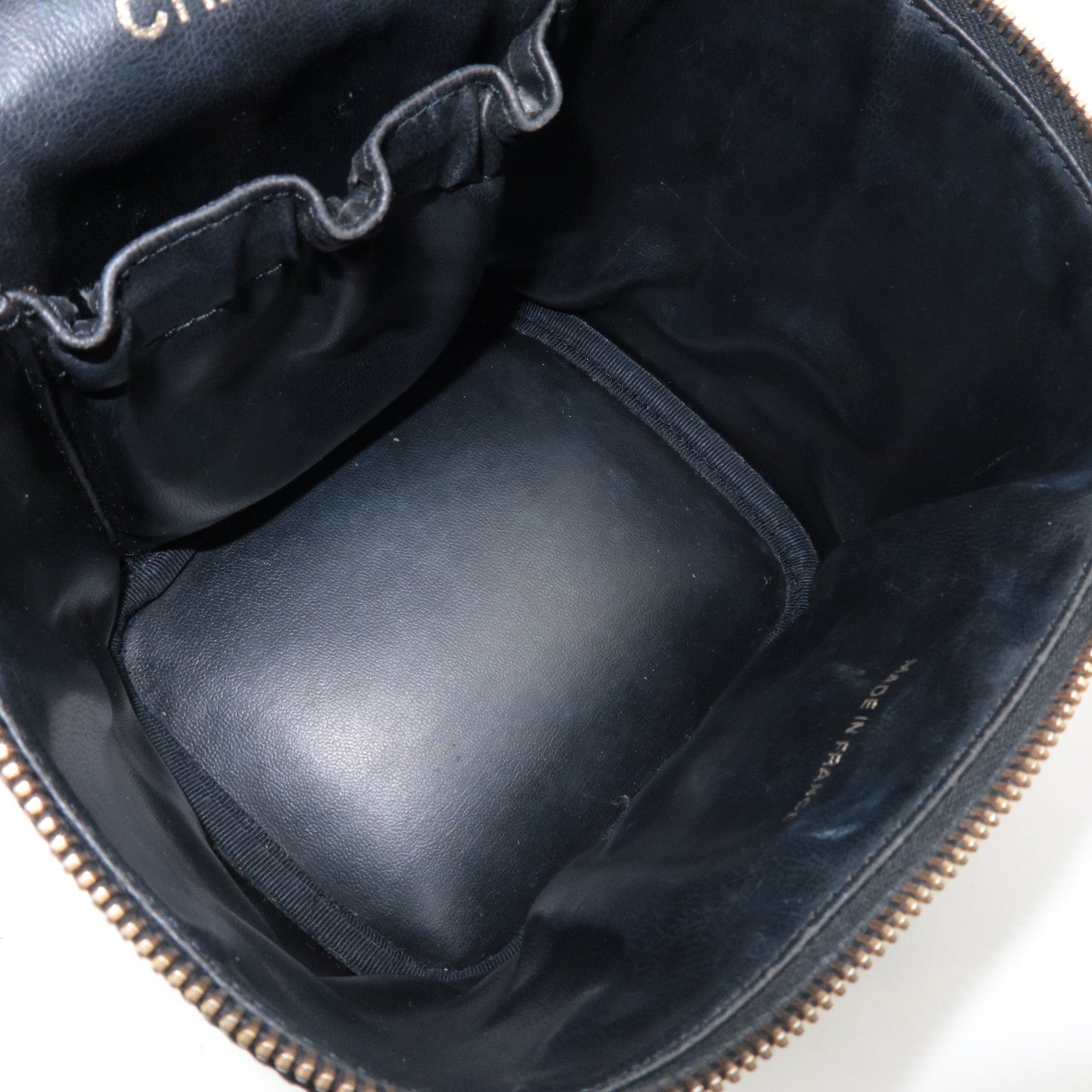 CHANEL Coco Mark Vanity Bag Caviarskin Black Gold HDW A01998 5997207