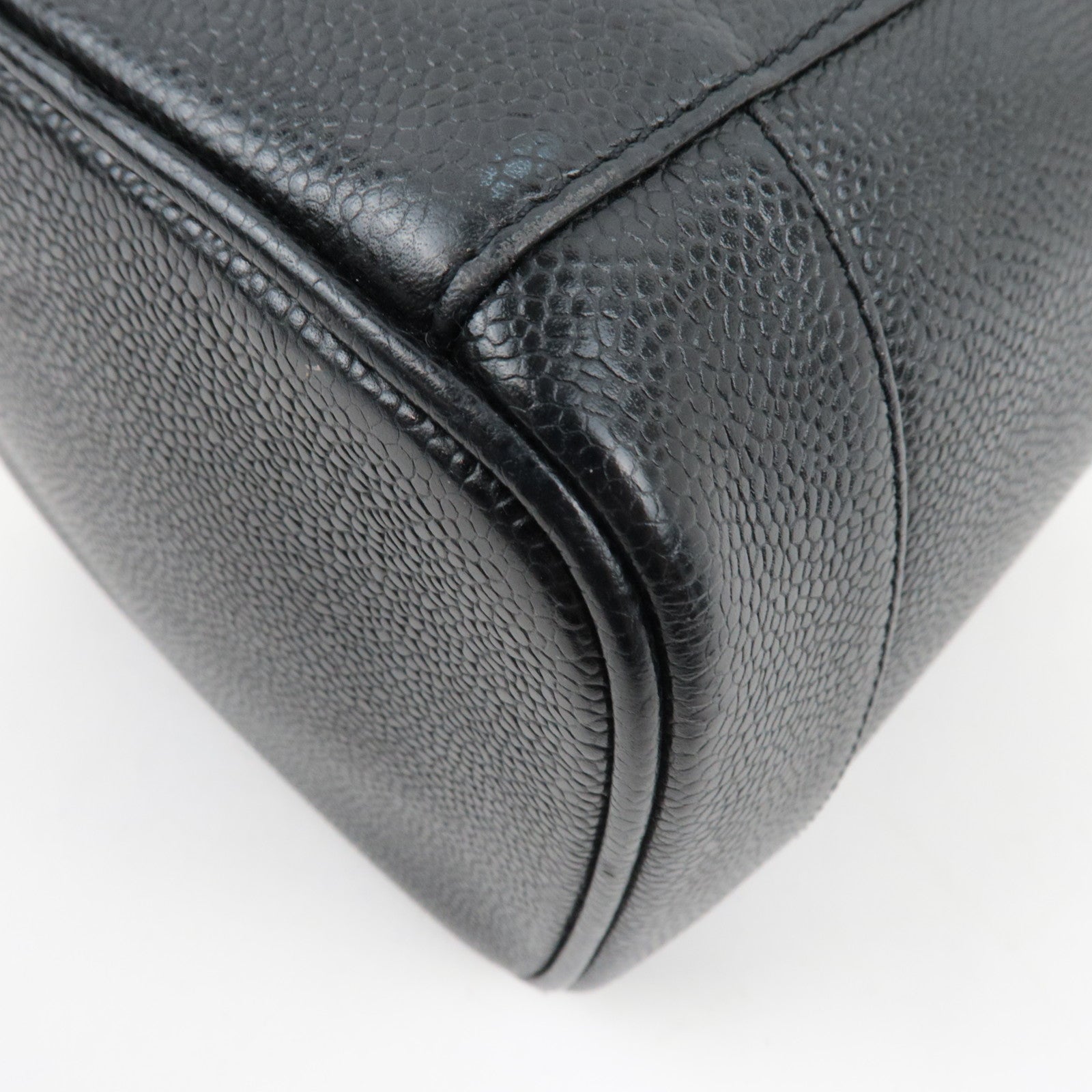 CHANEL Coco Mark Vanity Bag Caviarskin Black Gold HDW A01998 5997207