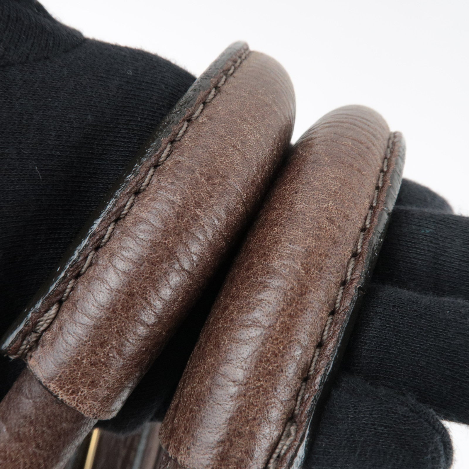 Chloe Paddington Large Double Zipper Bowling Handbag Leather Brown *Key Lock